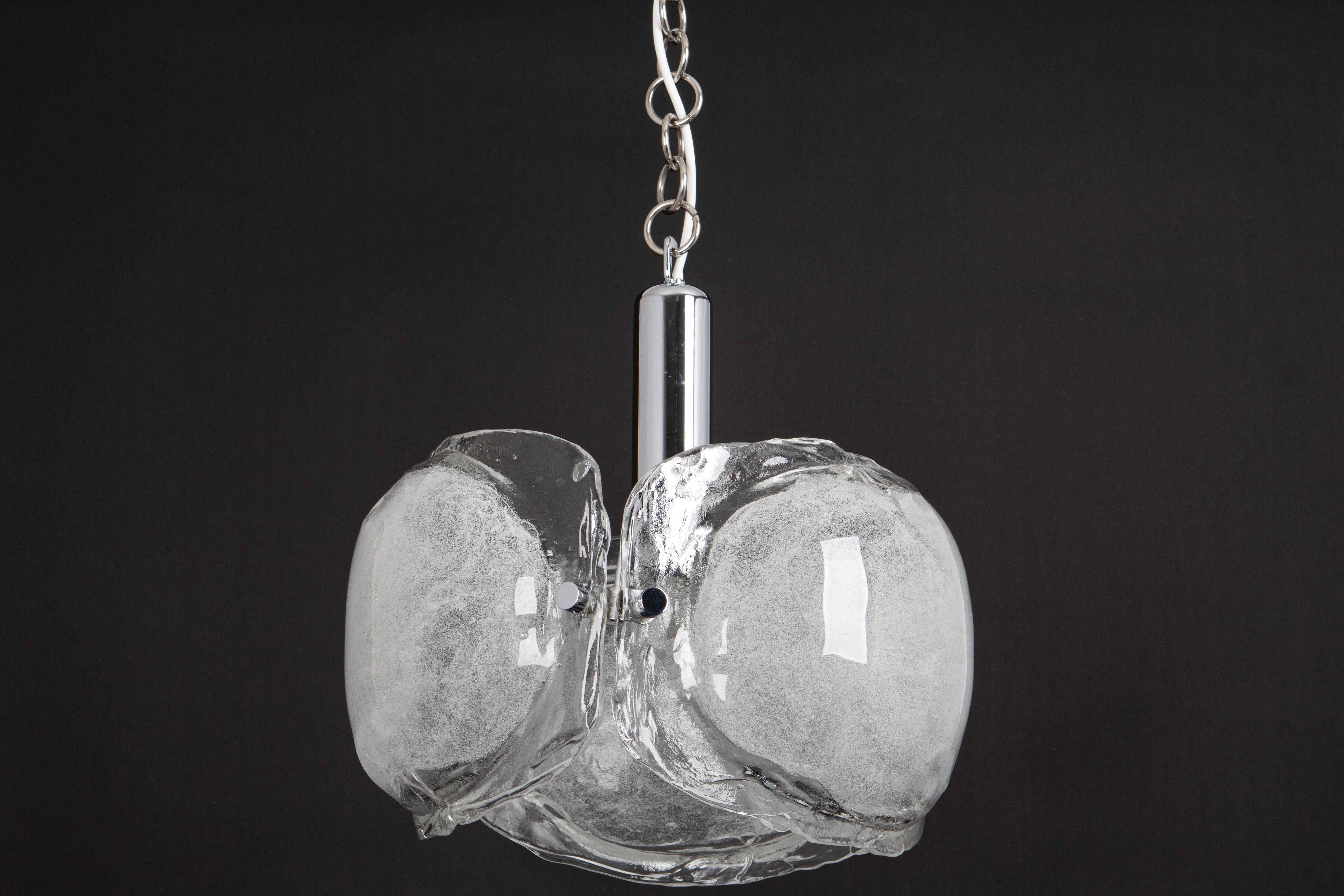 Murano Glass Chandelier Designed by Kaiser, Germany, 1960s For Sale 2