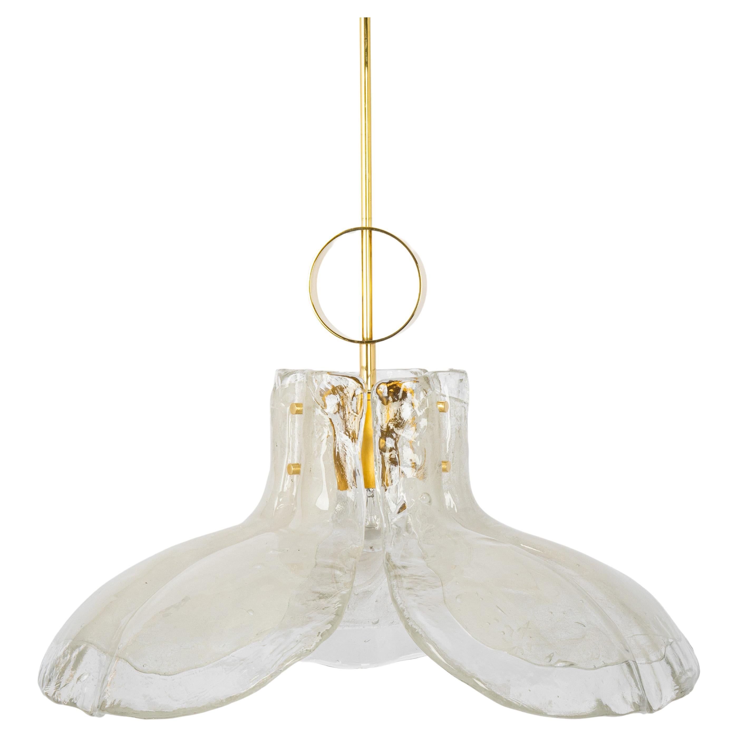 1 of 2 Murano Glass Chandelier Designed by Kalmar, Germany, 1960s For Sale