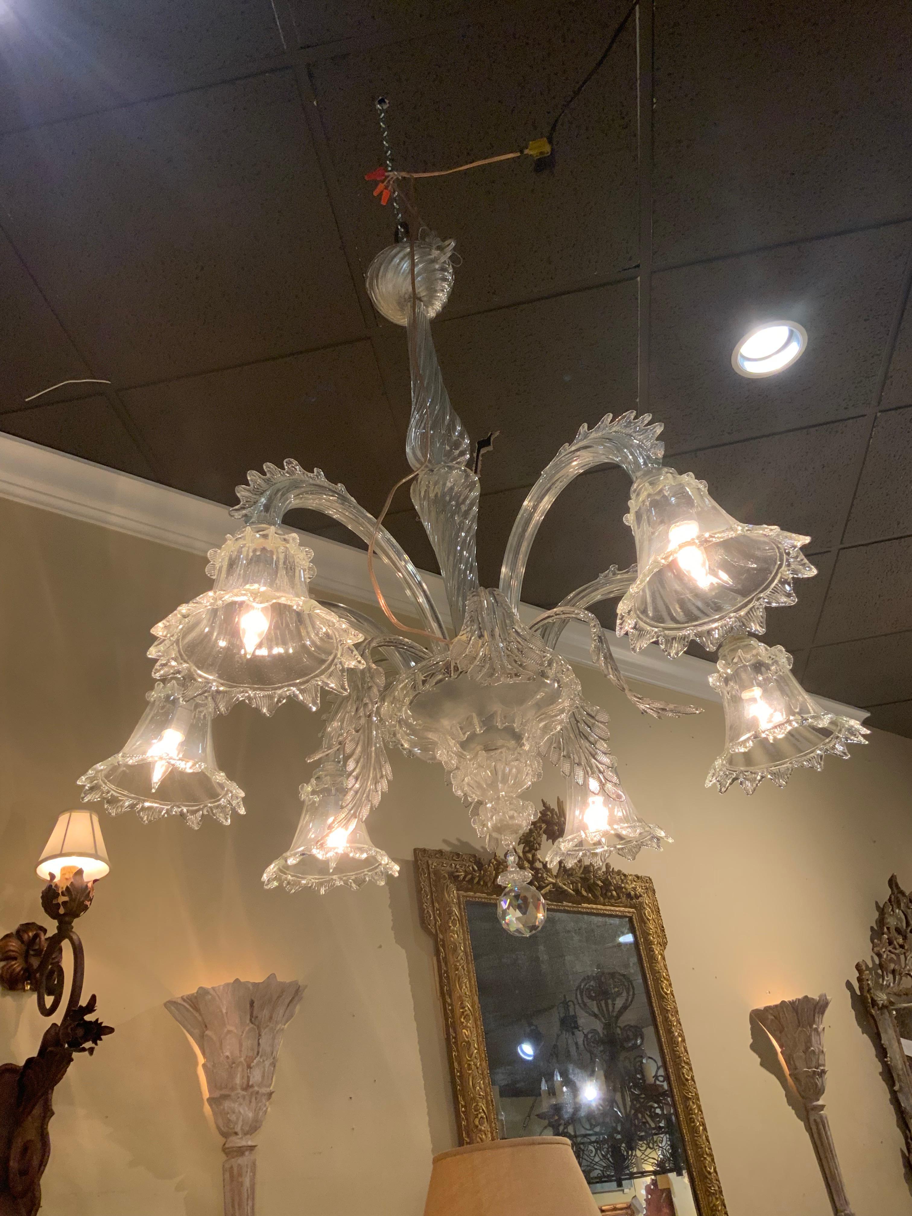 Araña de cristal de Murano en Excelente estado para la venta en Houston, TX