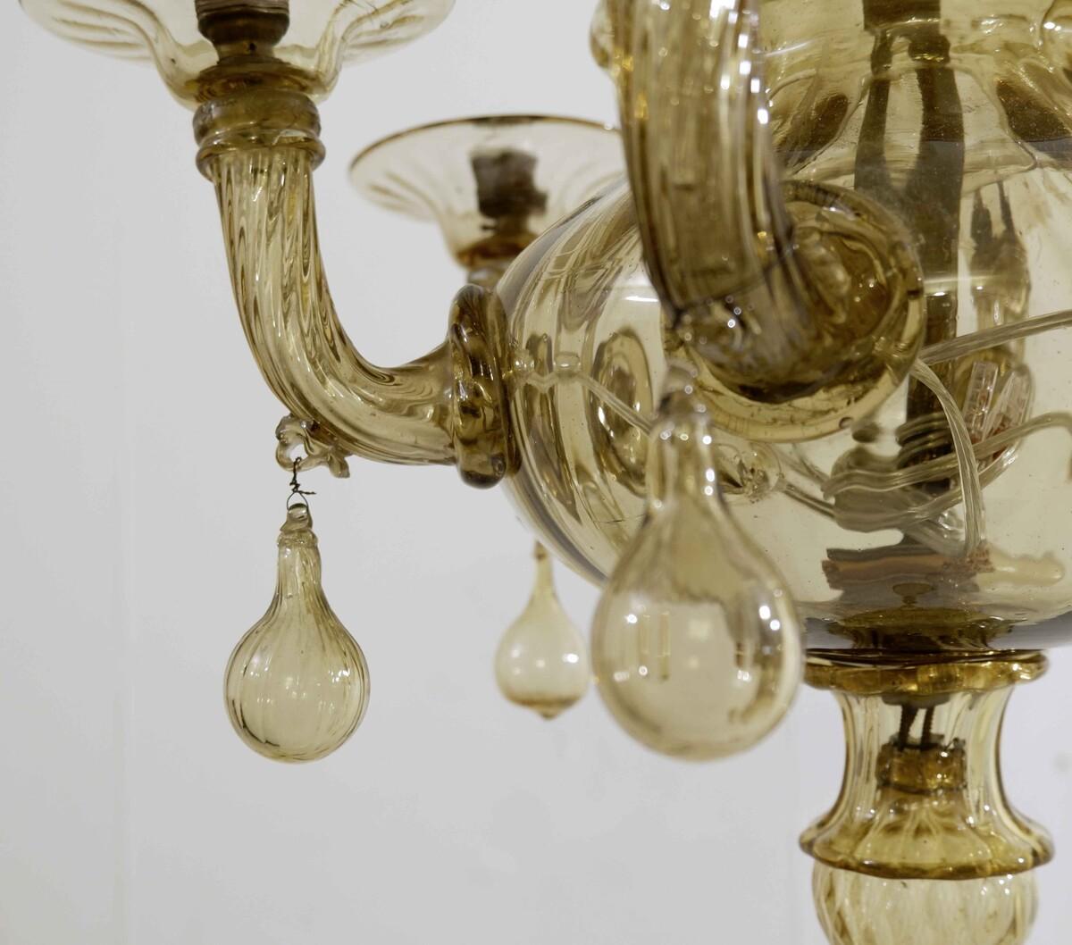 Italian Murano Glass Chandelier For Sale