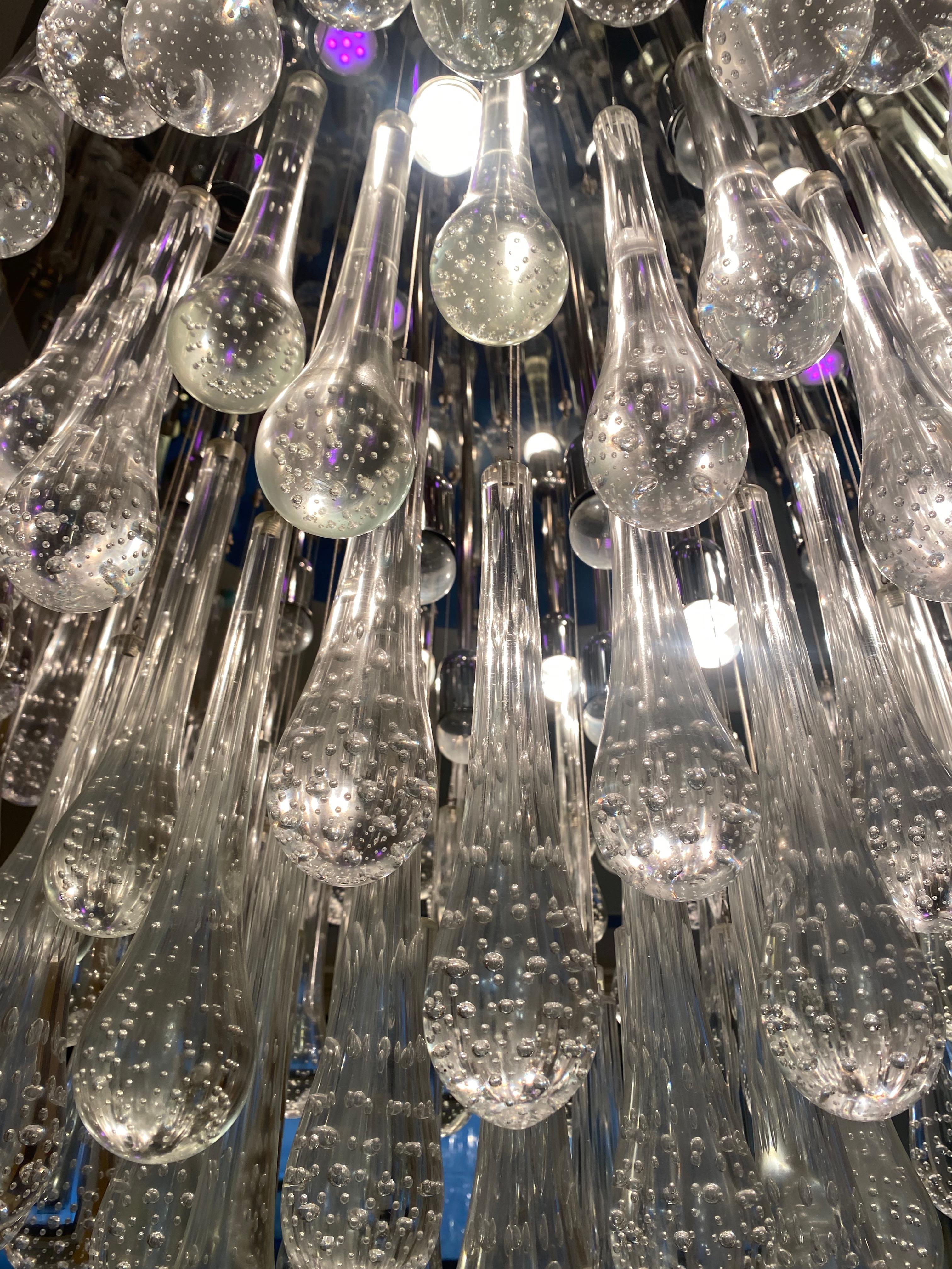 Murano Glass Chandelier  In Distressed Condition For Sale In Saint ouen, FR