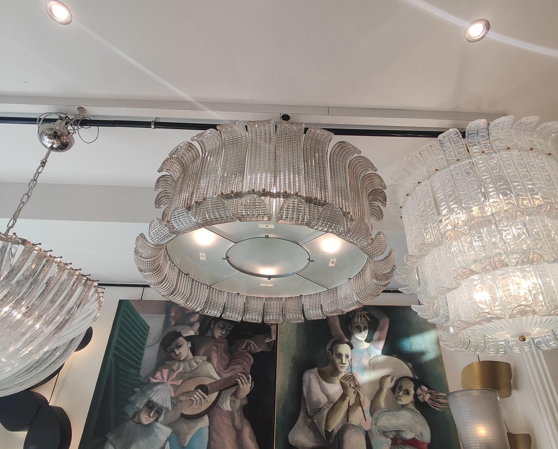 Murano Glass Chandelier In Excellent Condition For Sale In Saint-Ouen, FR