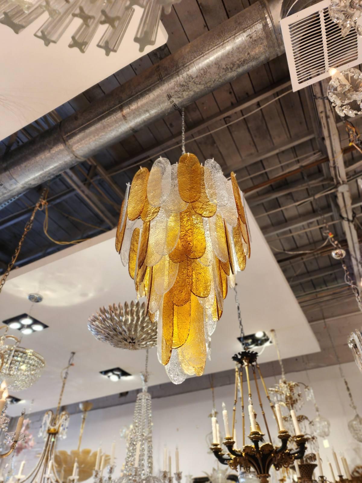 Murano Glass Chandelier  In Excellent Condition For Sale In Dallas, TX