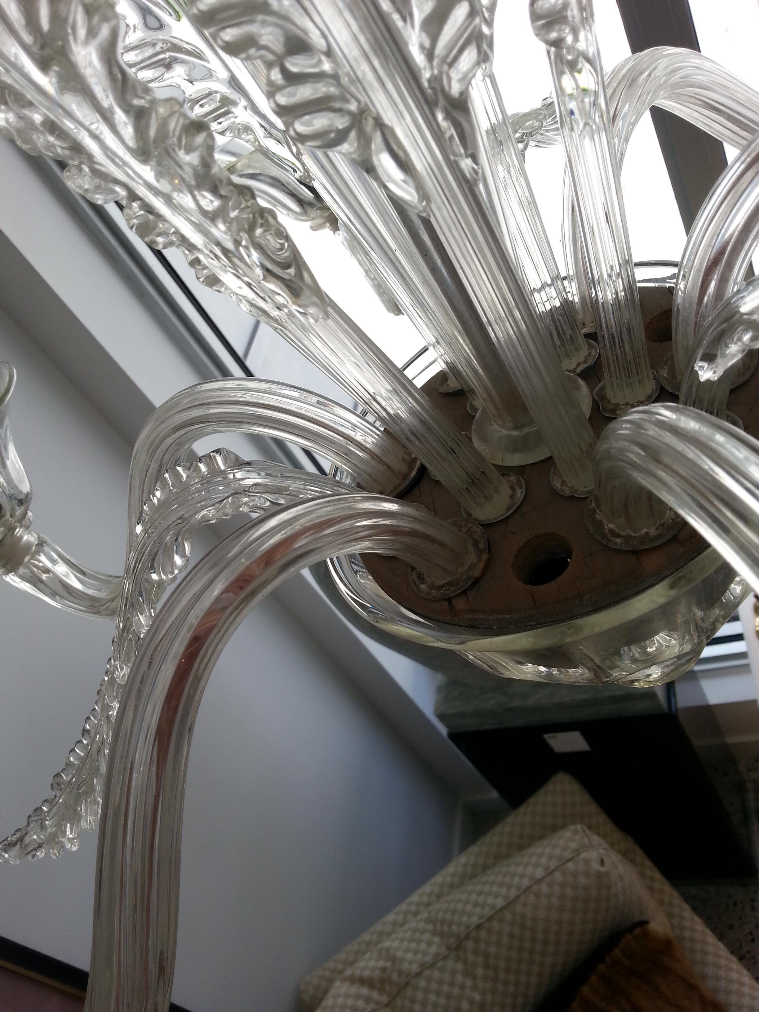 Murano Glass Chandelier In Good Condition In West Palm Beach, FL