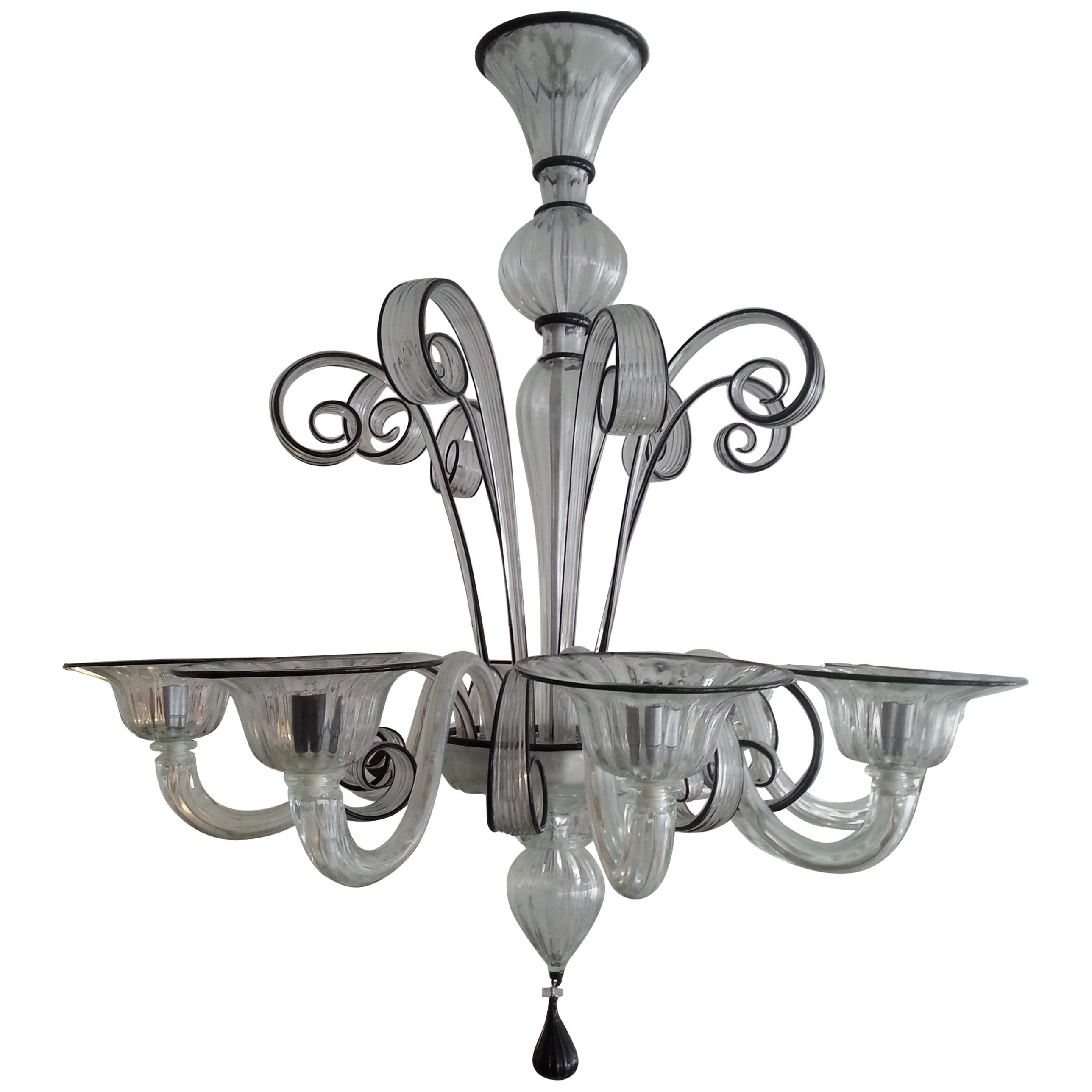 Murano Glass Chandelier For Sale