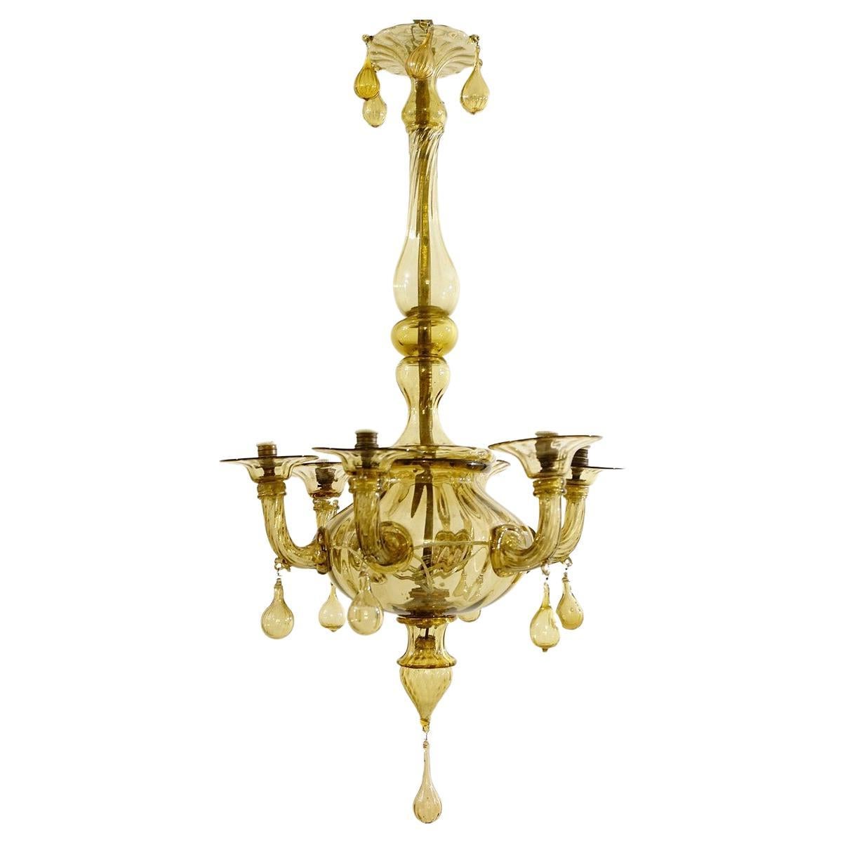 Murano Glass Chandelier For Sale