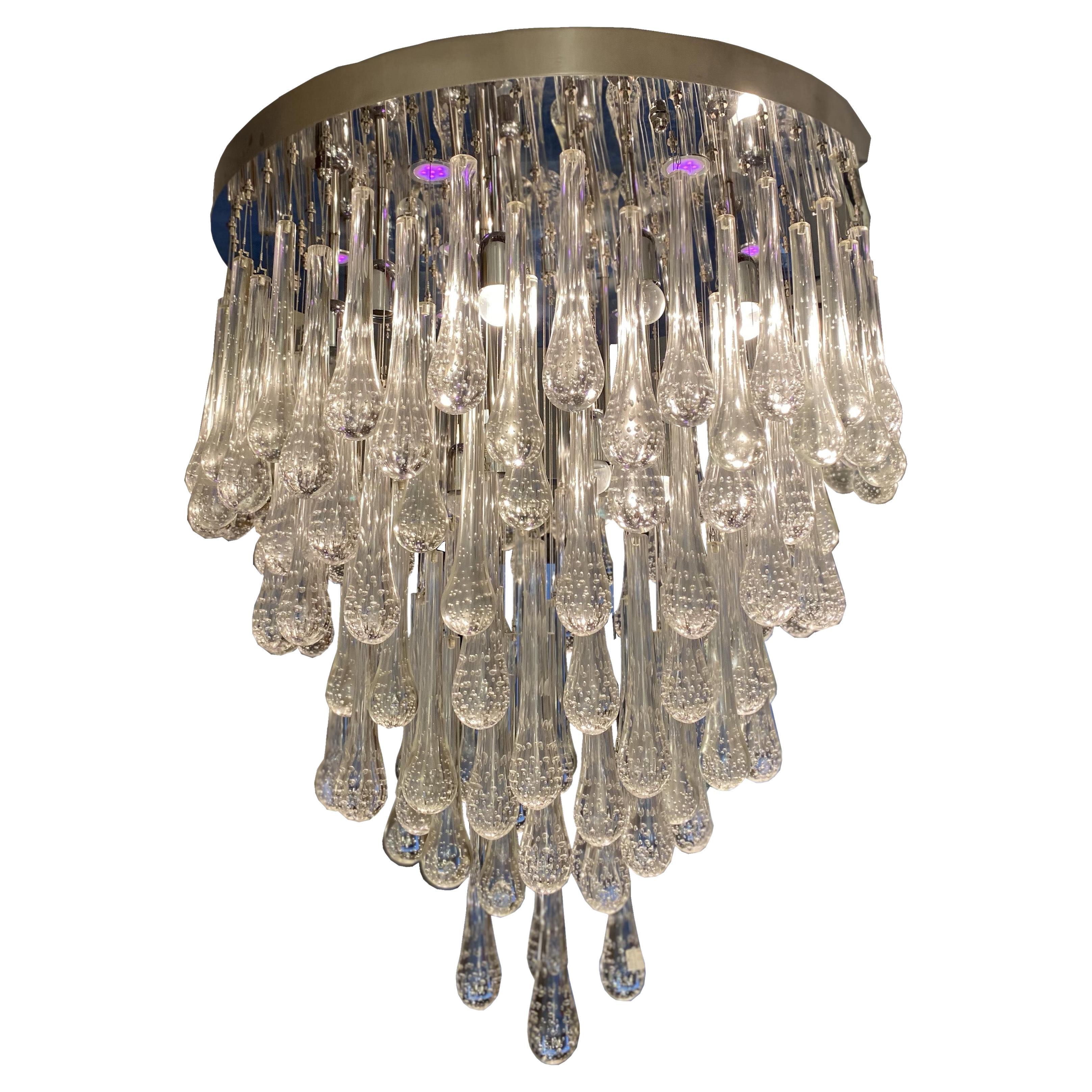 Murano Glass Chandelier  For Sale