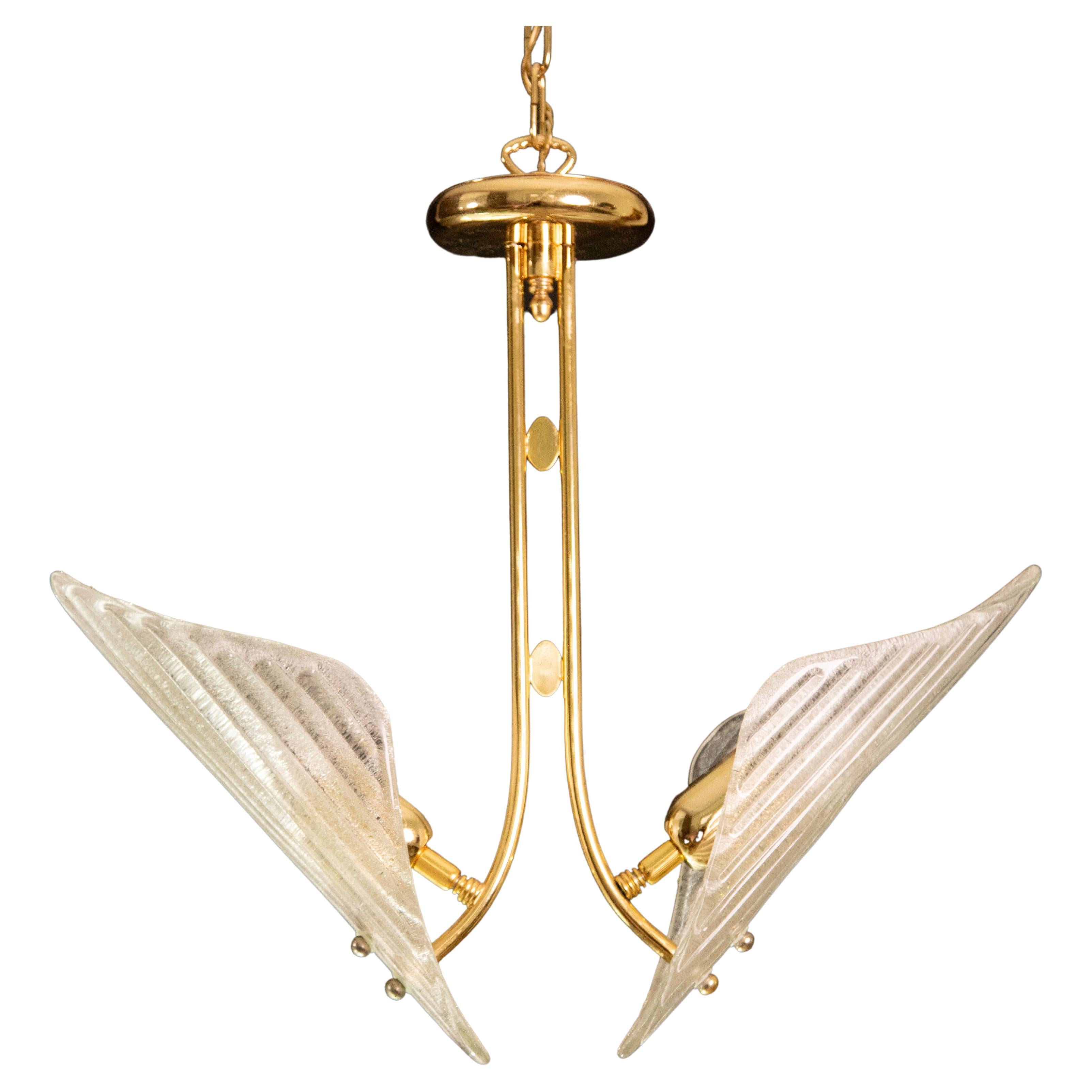 Murano Glass Chandelier Franco Luce Style, 1970s For Sale