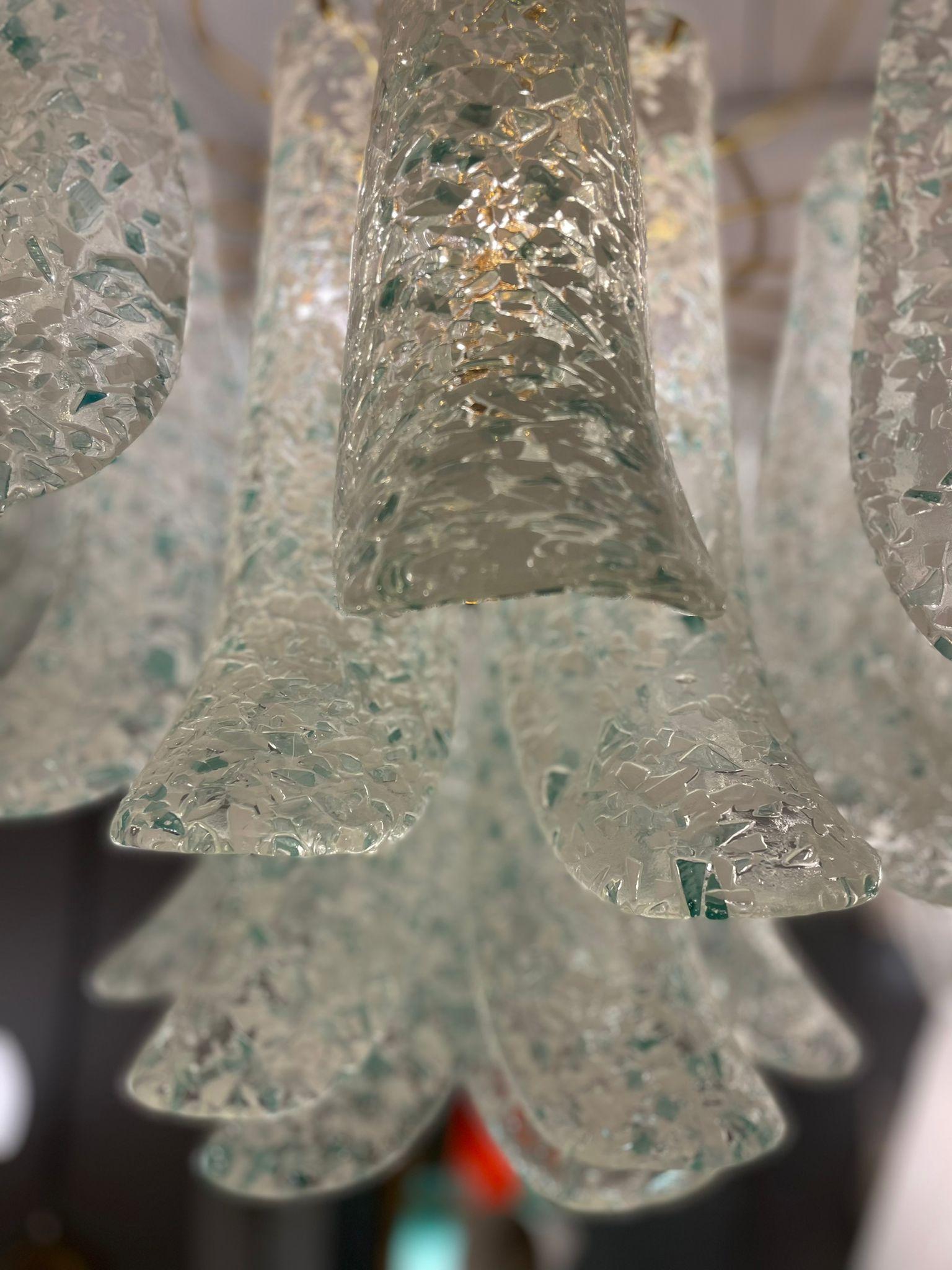 italien Lustre en verre de Murano en technique « Mosaico », par Mazzega en vente