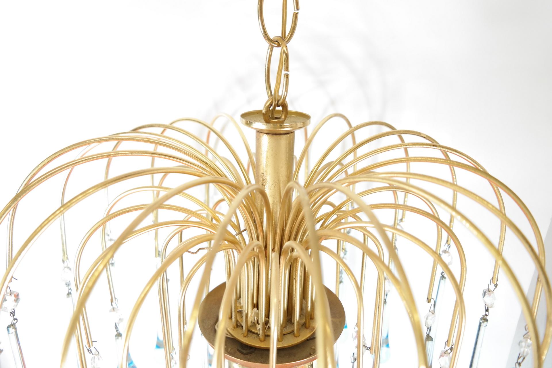 Murano glass chandelier in style of Paolo Venini, 1960s.