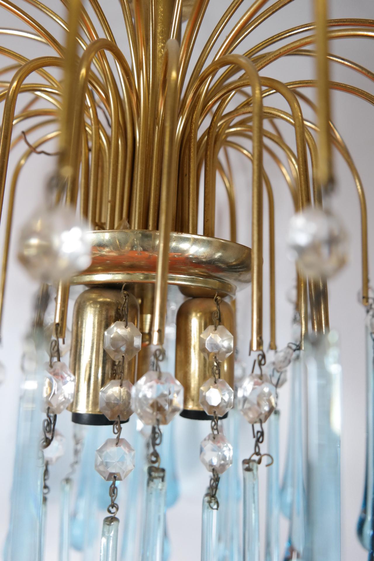 Murano Glass Chandelier in Style of Paolo Venini, 1960s In Good Condition In Budapest, HU