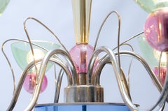 Murano glass chandelier in the Gio Ponti