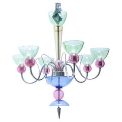 Murano glass chandelier in the Gio Ponti