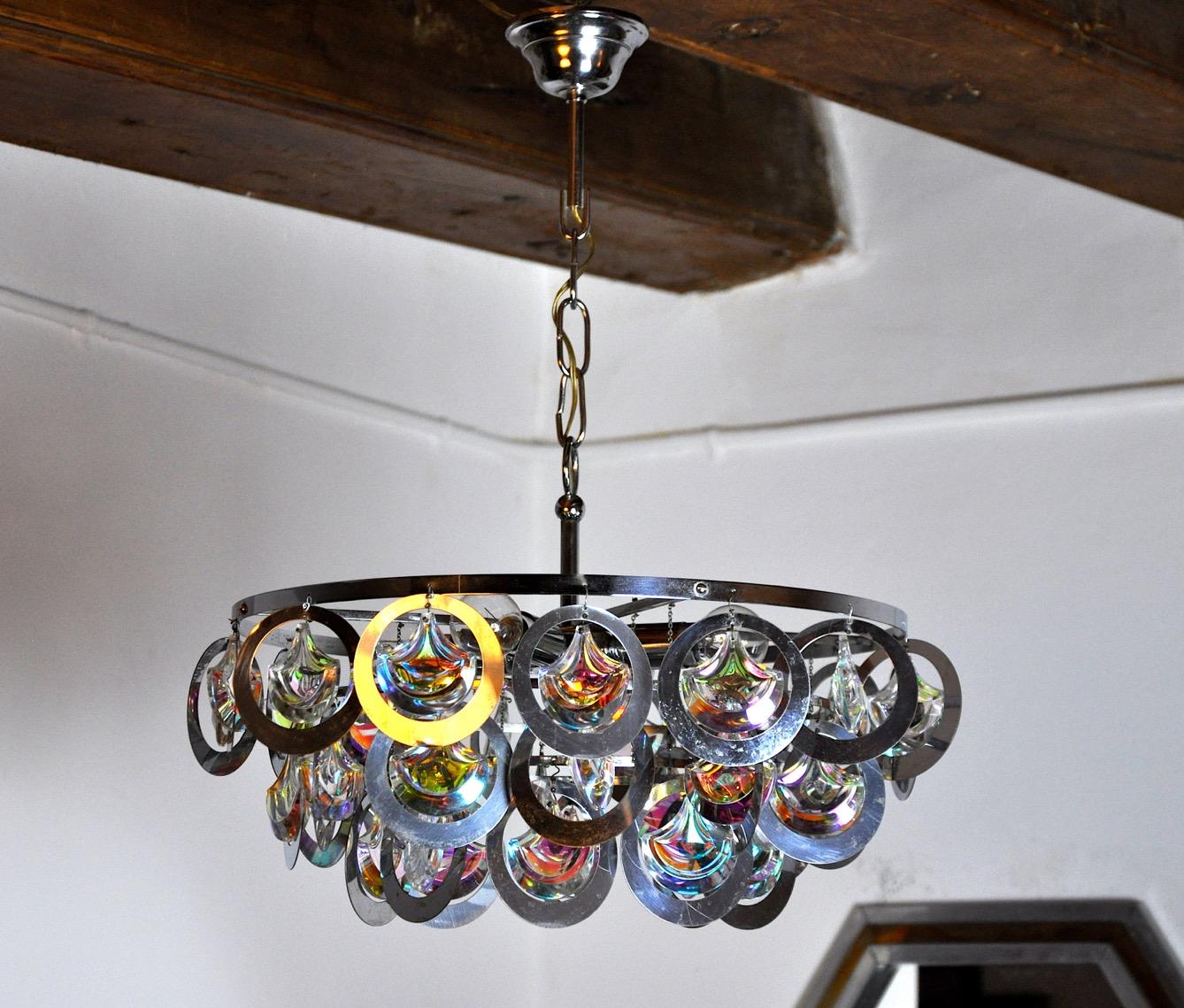 Murano Glass Chandelier, Italy, 1970 In Good Condition For Sale In BARCELONA, ES