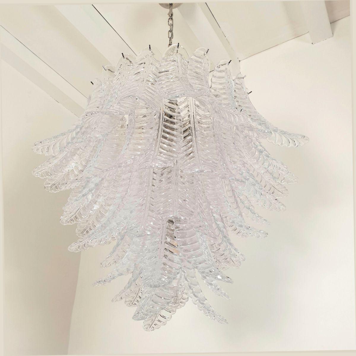 Late 20th Century Murano glass Chandelier, Italy 1970s For Sale