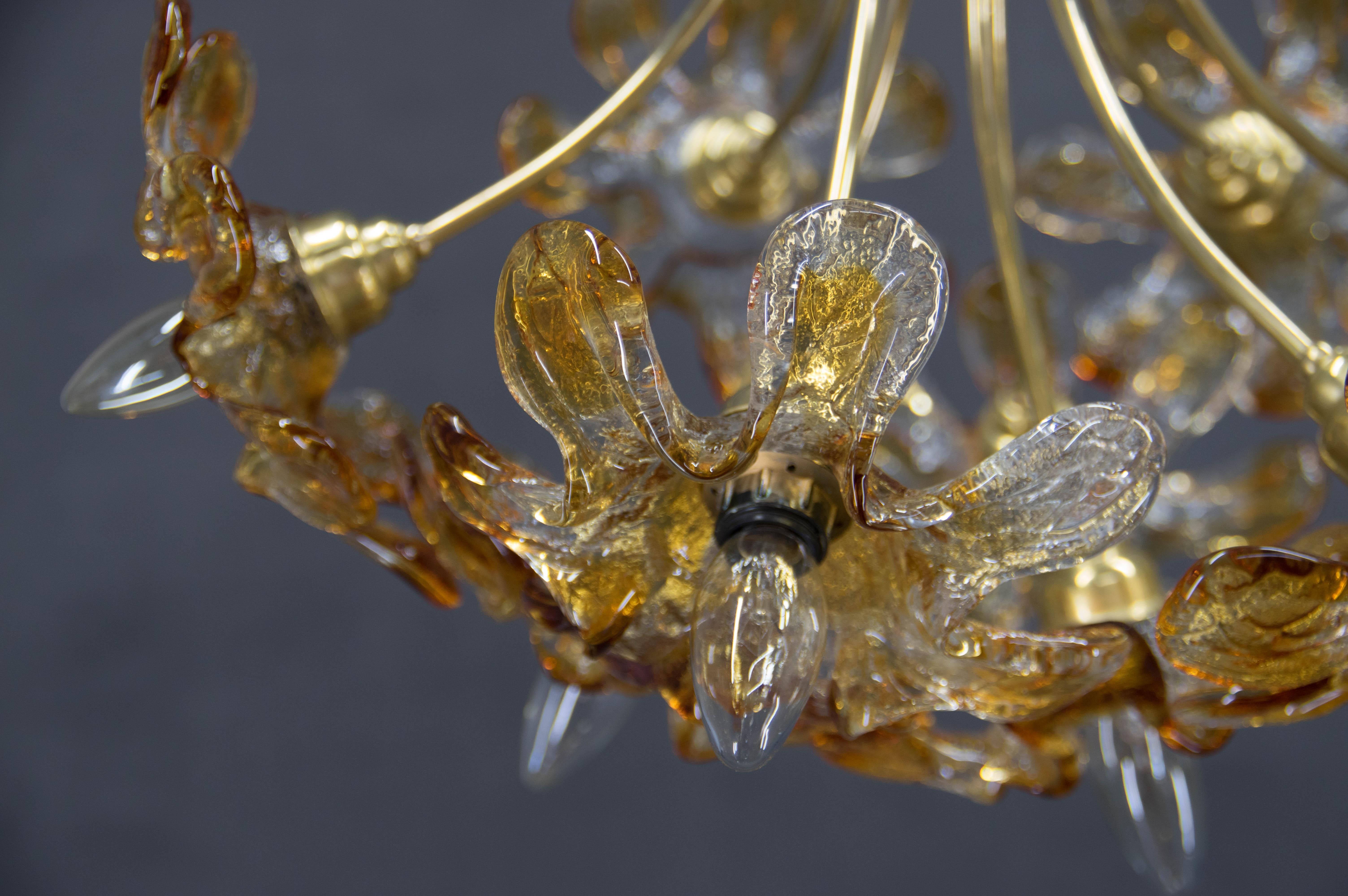 Mid-Century Modern Lustre en verre de Murano, Italie, années 1990 en vente
