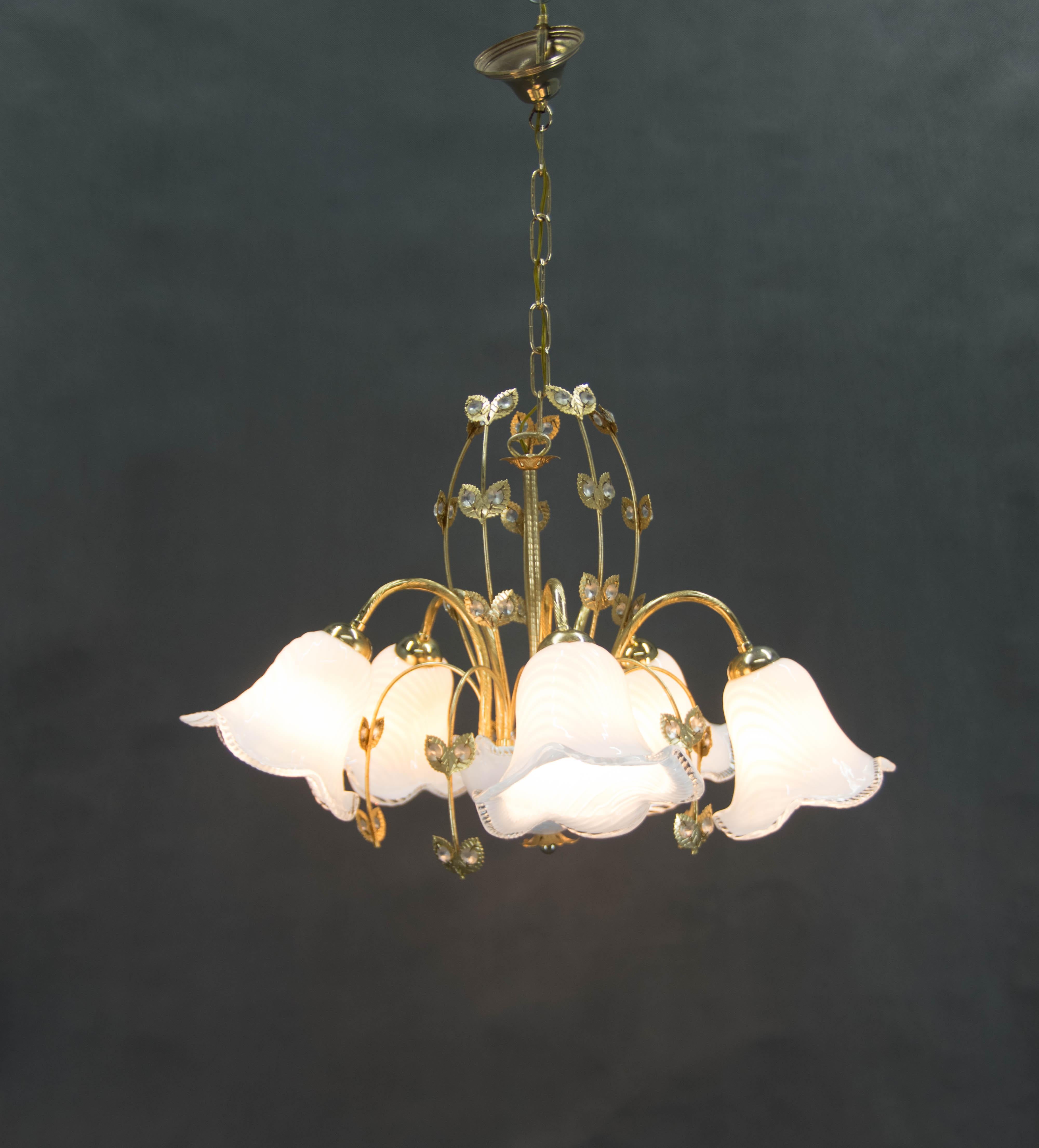 Provincial français Lustre en verre de Murano, Italie, années 1990 en vente