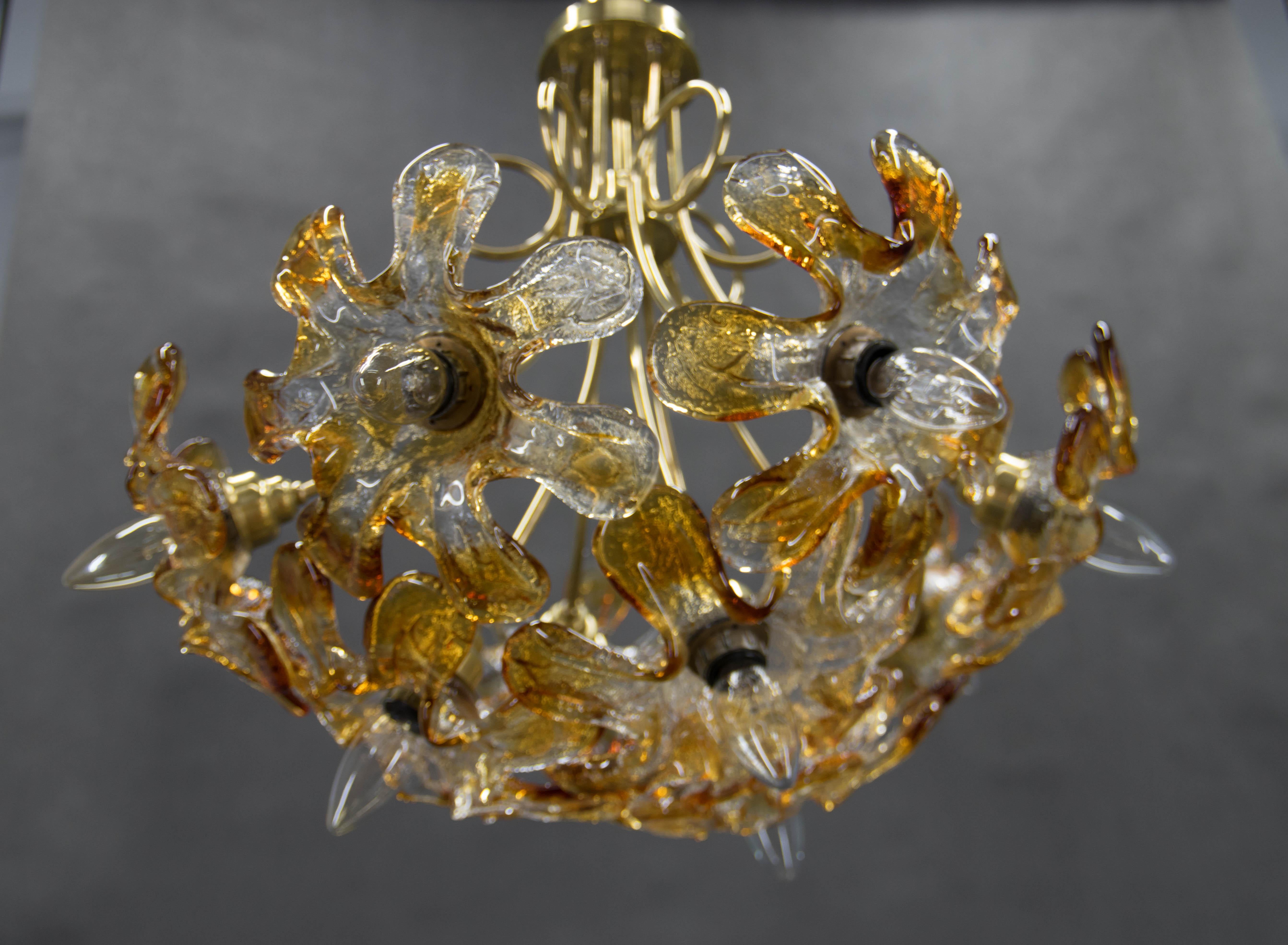 italien Lustre en verre de Murano, Italie, années 1990 en vente