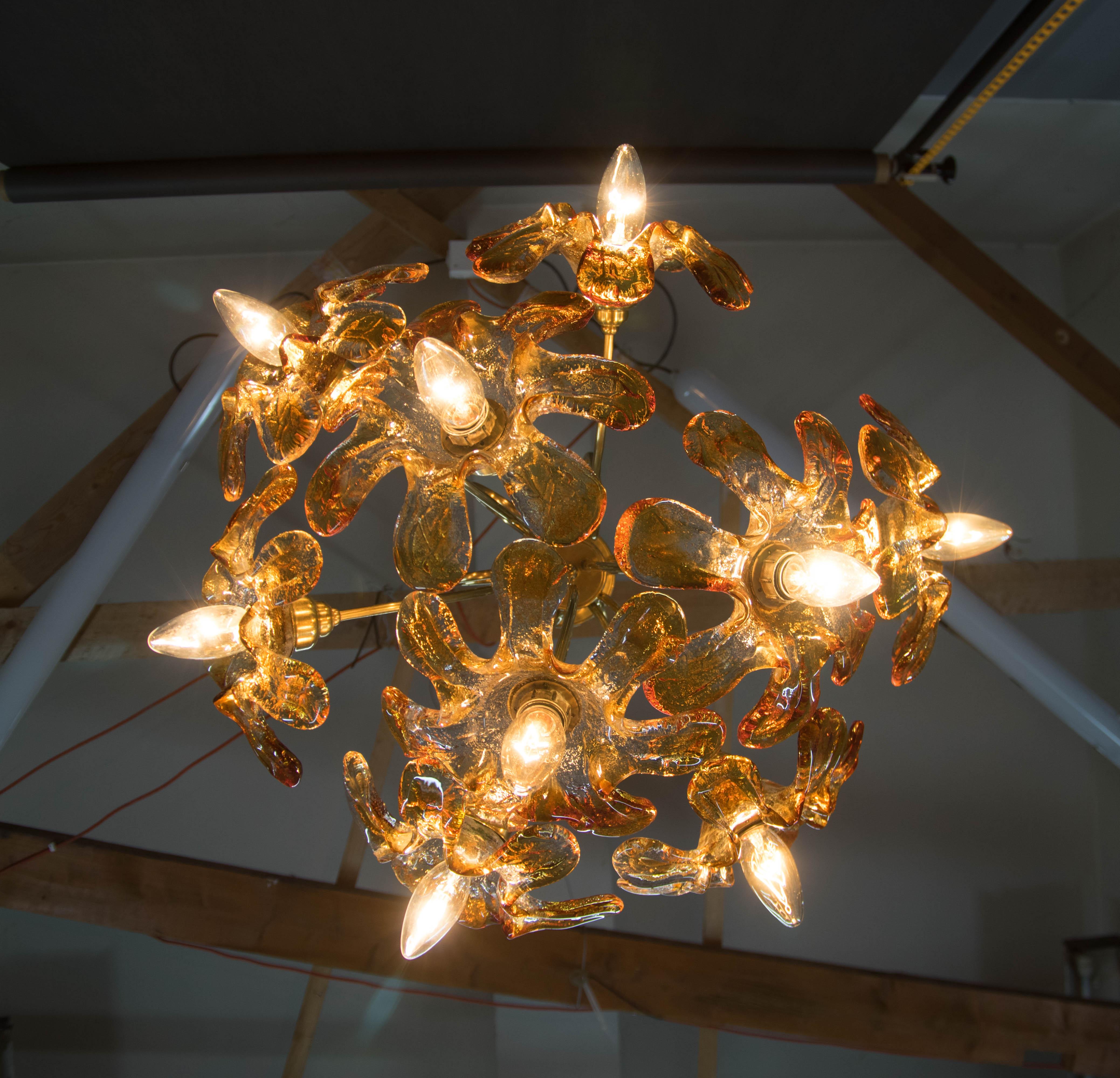 Fin du 20e siècle Lustre en verre de Murano, Italie, années 1990 en vente