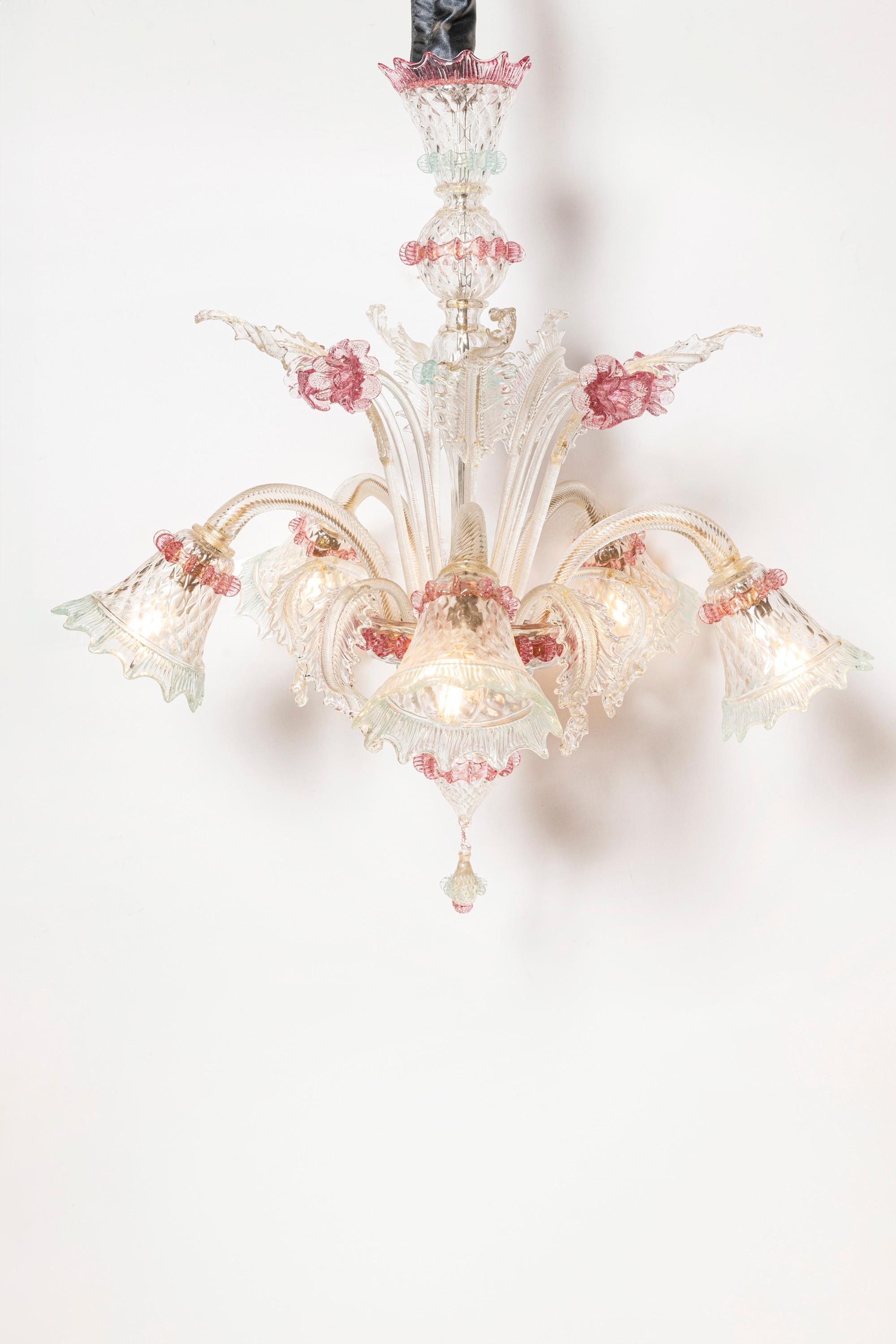 Murano Glass Chandelier, Italy, circa 1940.
