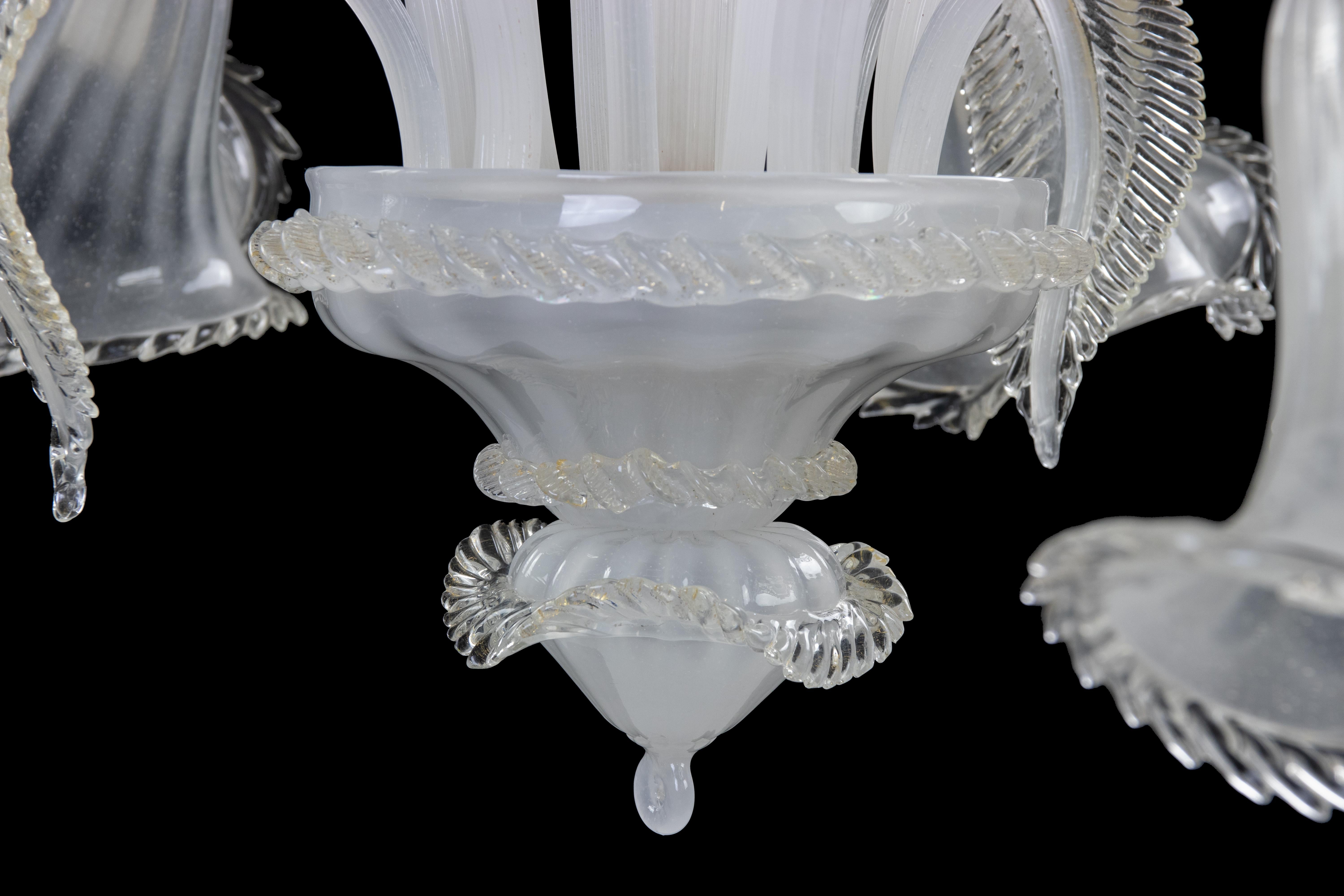 Murano Glass Chandelier, Italy mid-20th Century For Sale 6