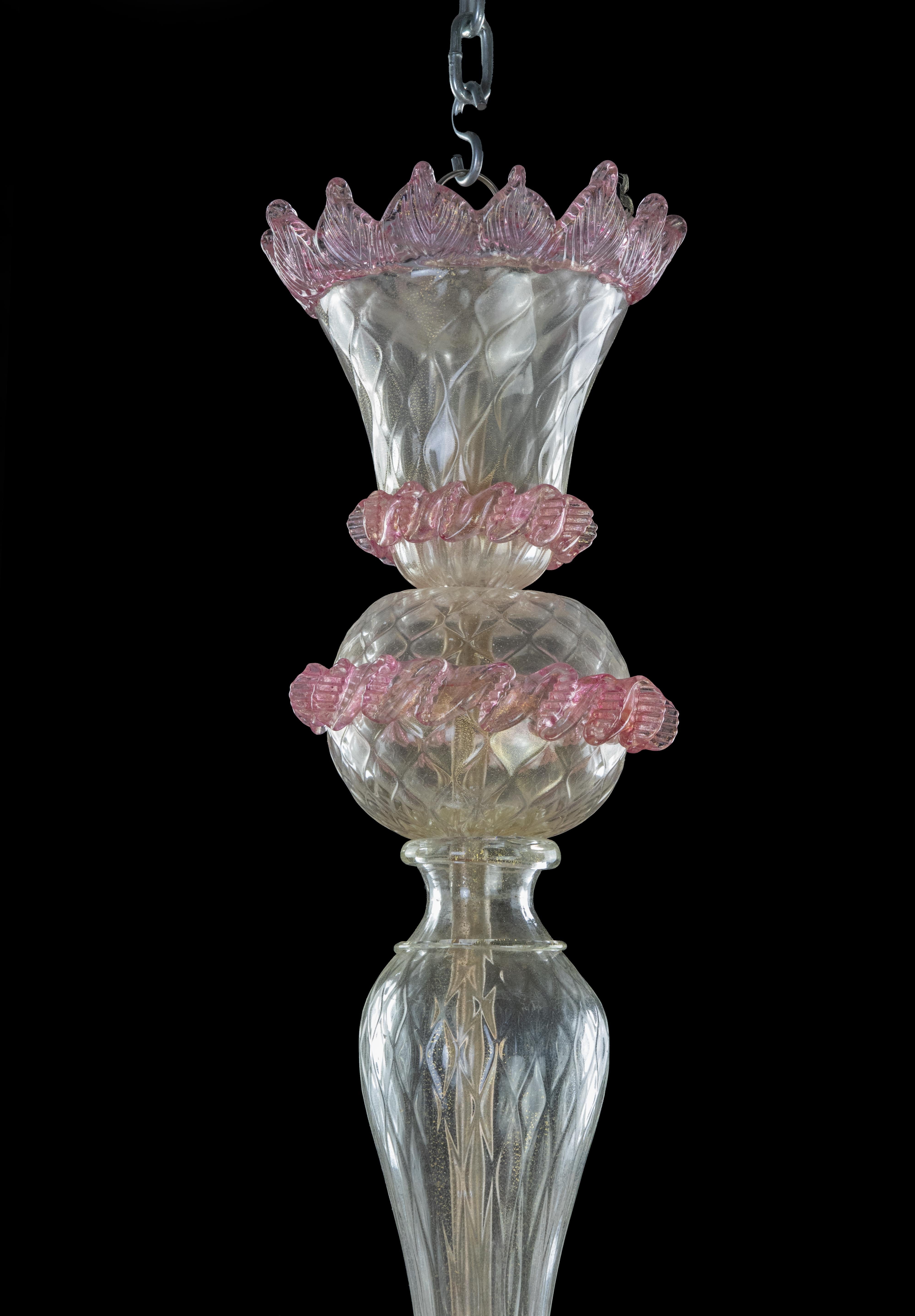 Murano Glass Chandelier, Italy mid-20th Century In Good Condition For Sale In Roma, IT