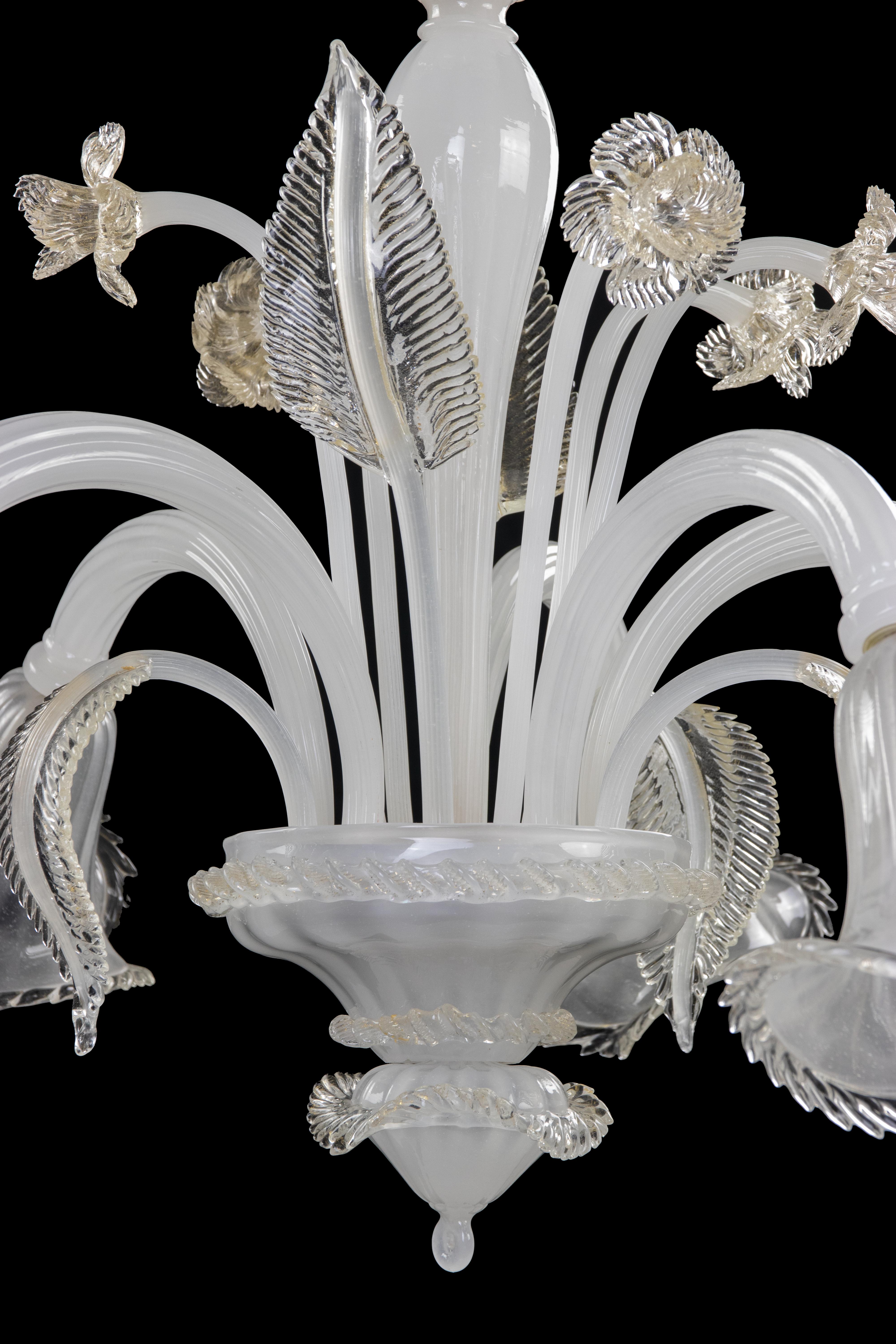 Murano Glass Chandelier, Italy mid-20th Century For Sale 1