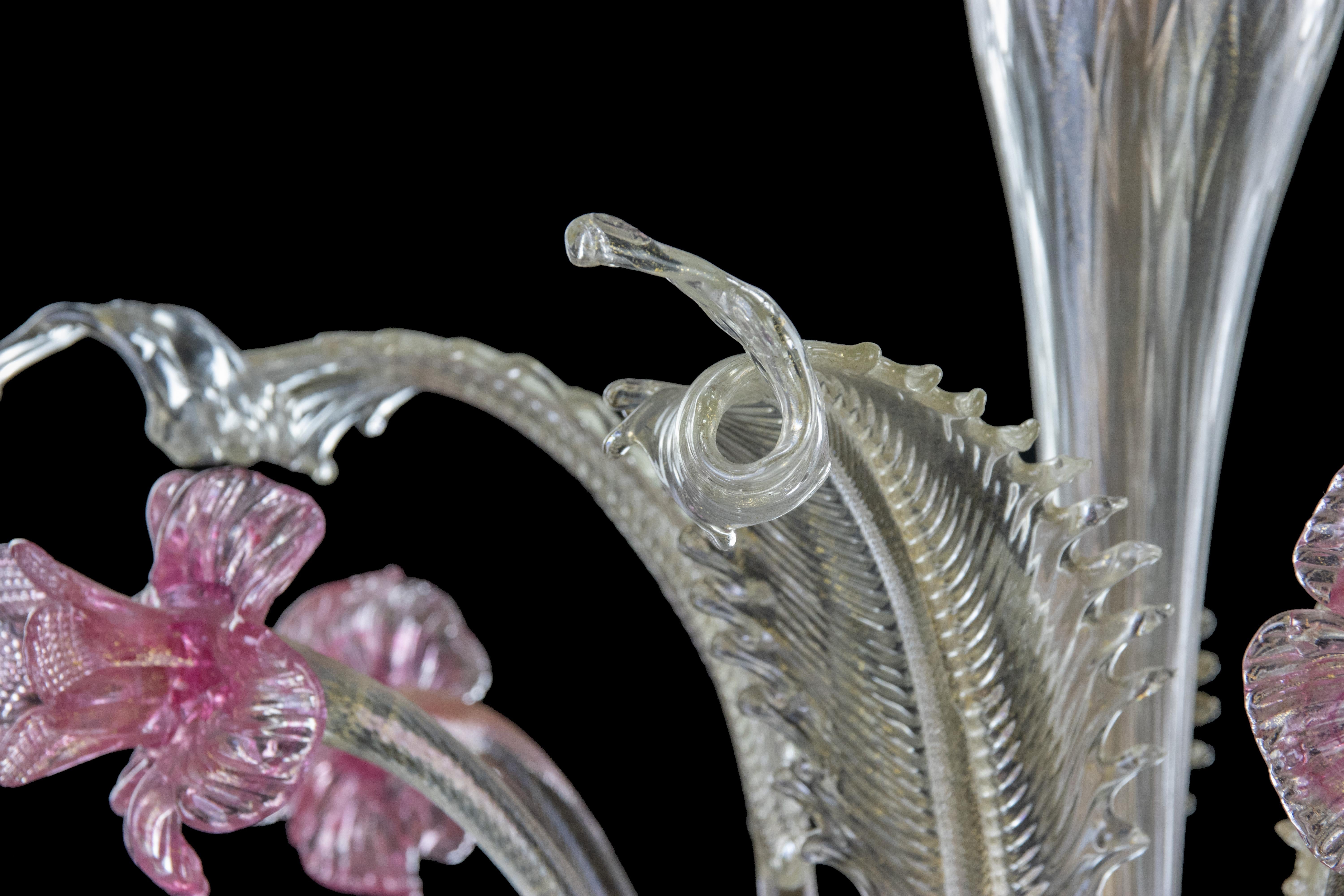 Murano Glass Chandelier, Italy mid-20th Century For Sale 2