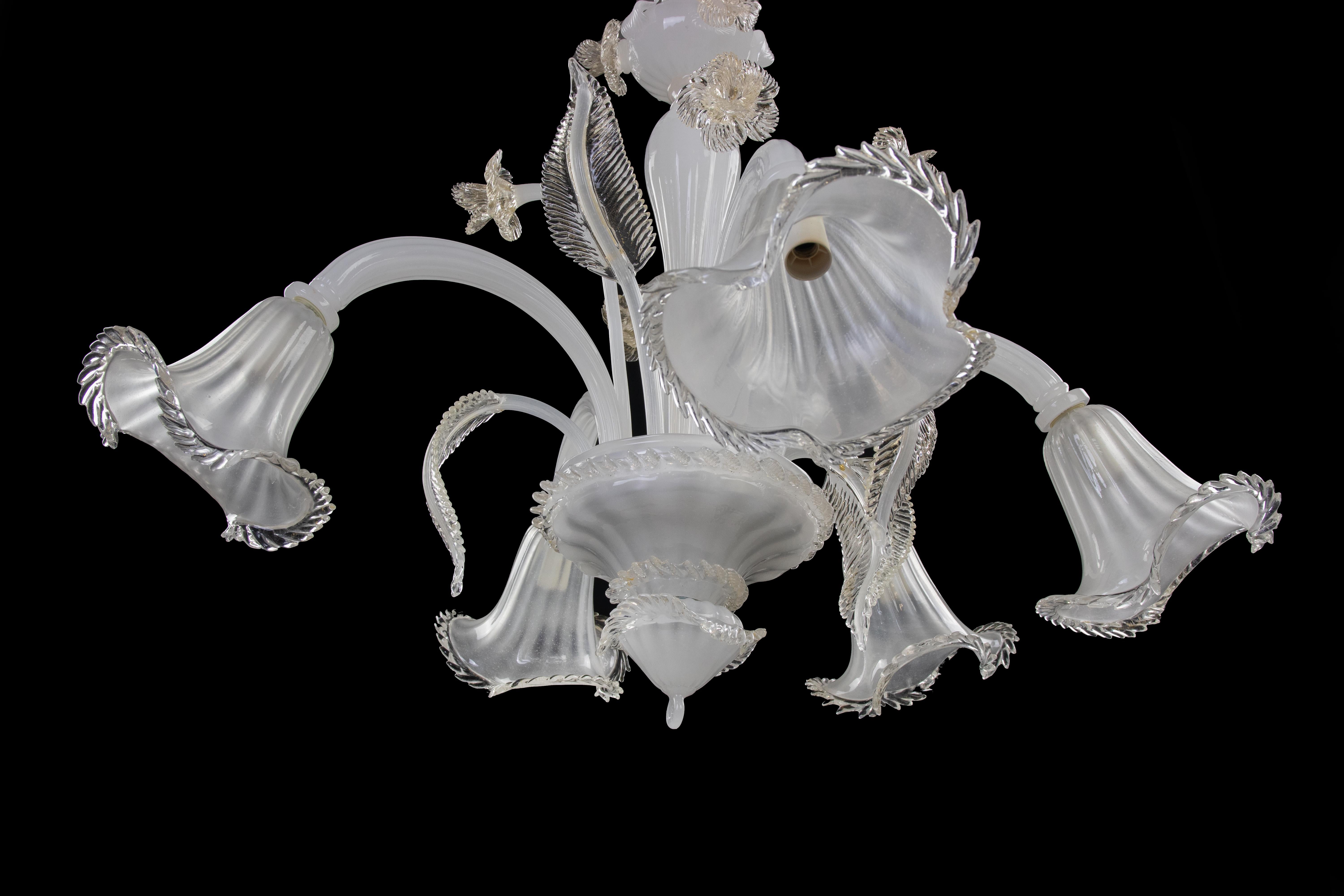 Murano Glass Chandelier, Italy mid-20th Century For Sale 3