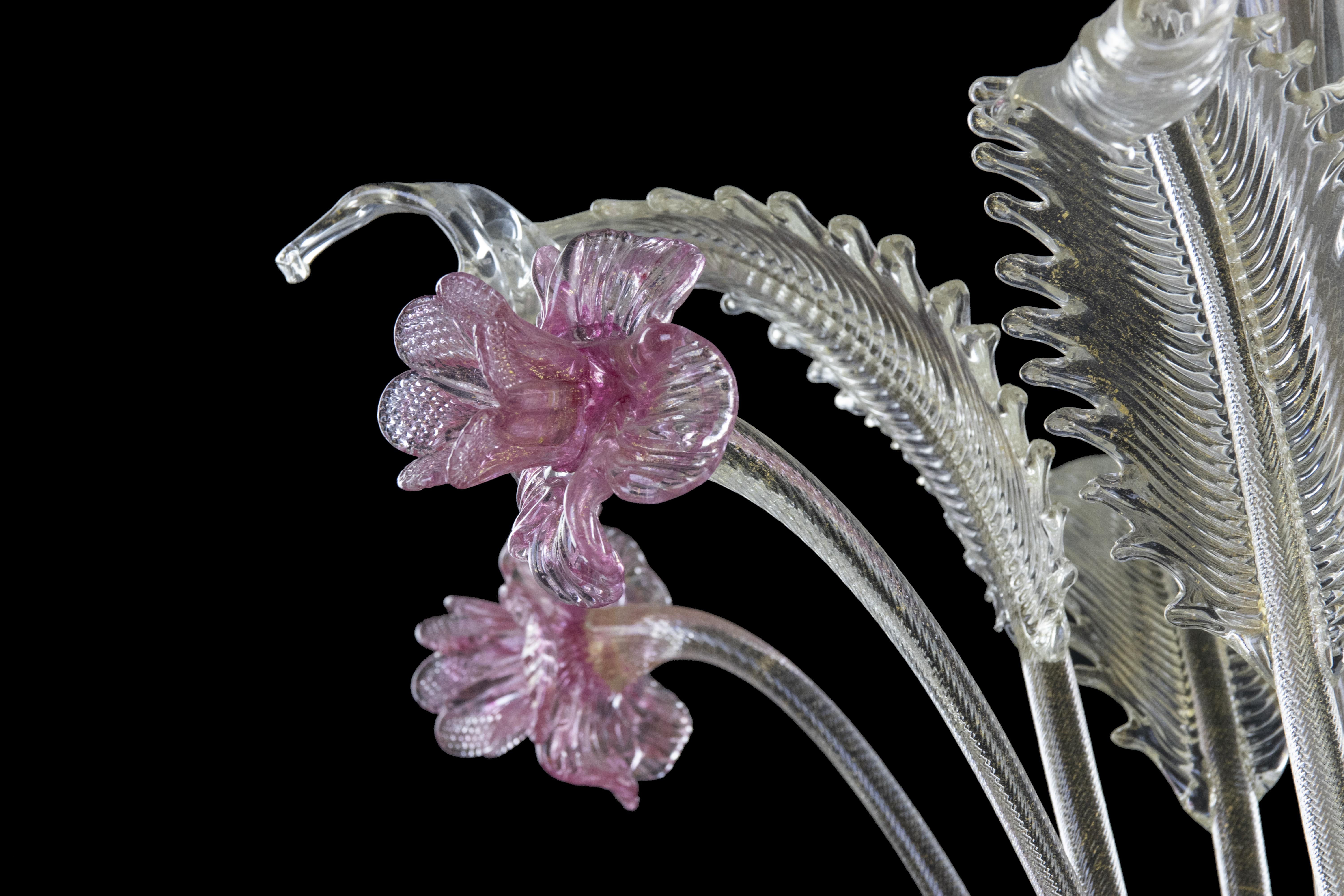 Murano Glass Chandelier, Italy mid-20th Century For Sale 4