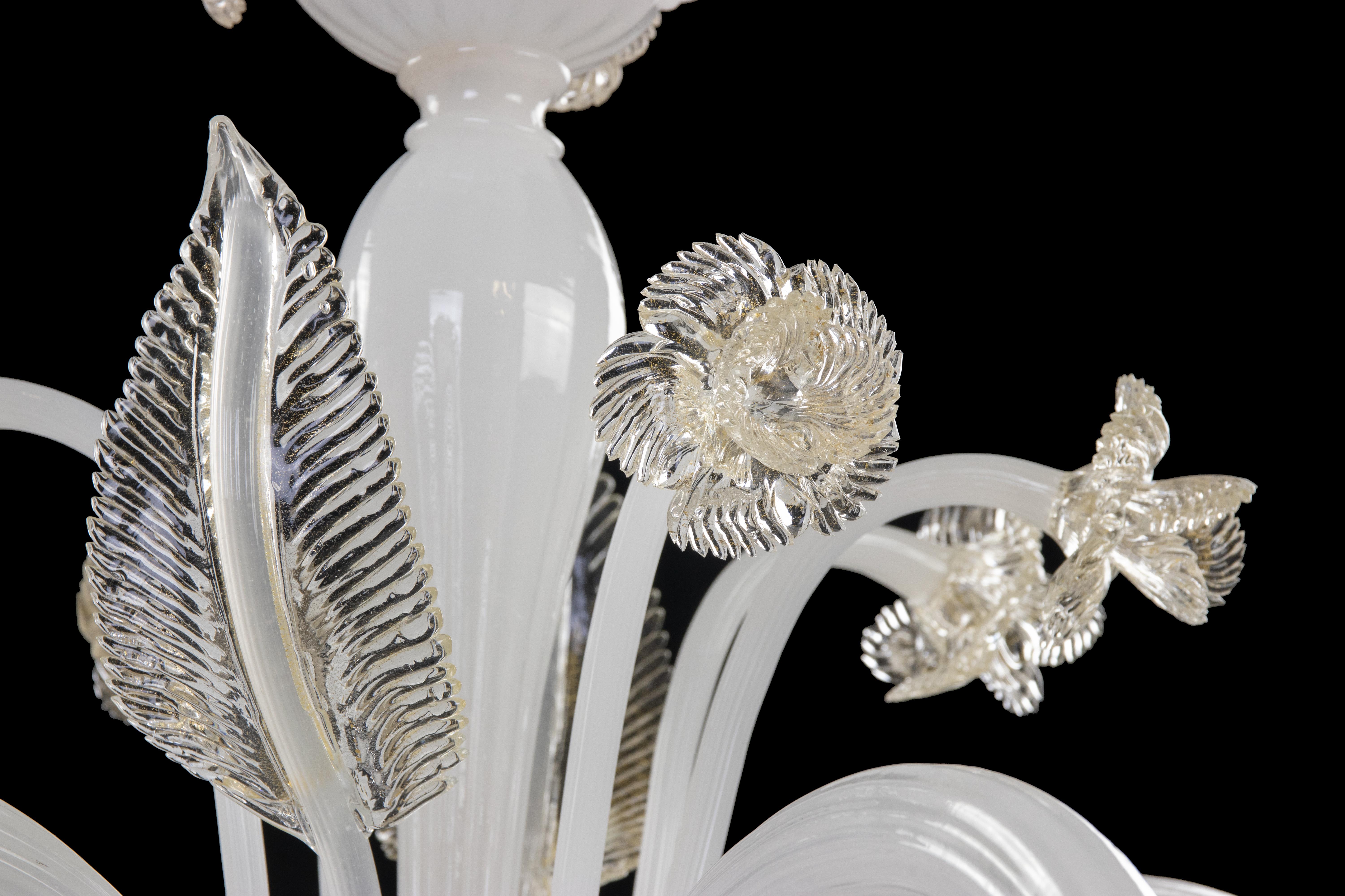 Murano Glass Chandelier, Italy mid-20th Century For Sale 5
