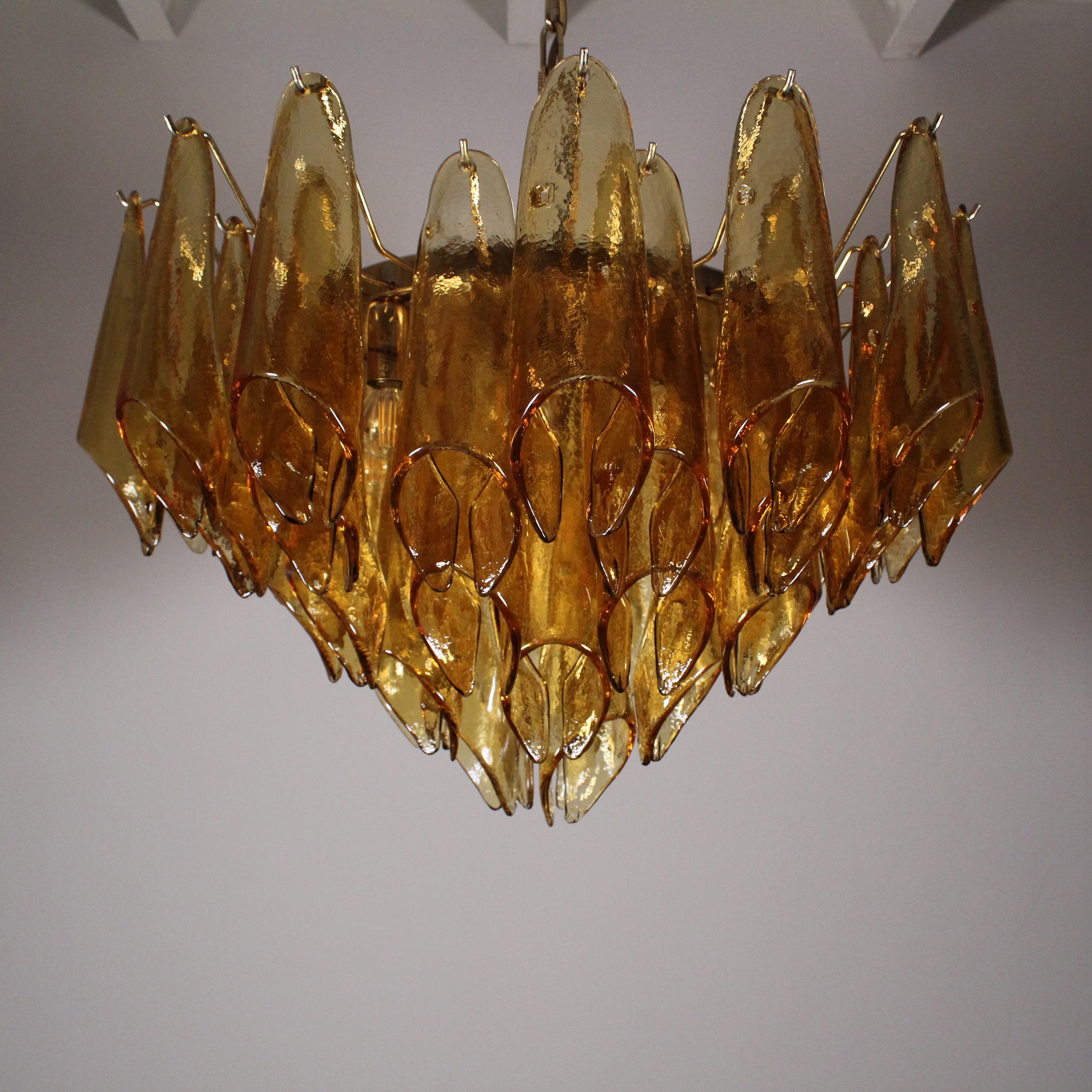 Murano glass chandelier, La Murrina, circa 1970 For Sale 1