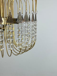 Murano Glas Kronleuchter "Millefili", Italienisches Design 1970er