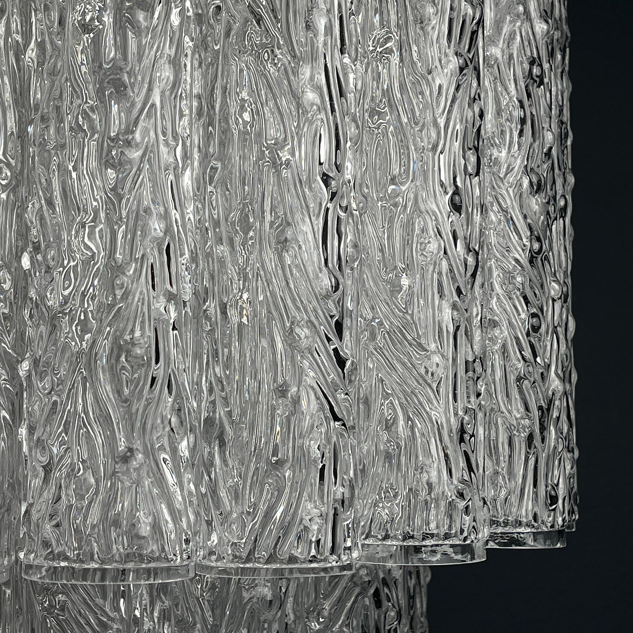 Murano glass chandelier Tronchi by Toni Zuccheri for Venini Italy 1960s For Sale 5