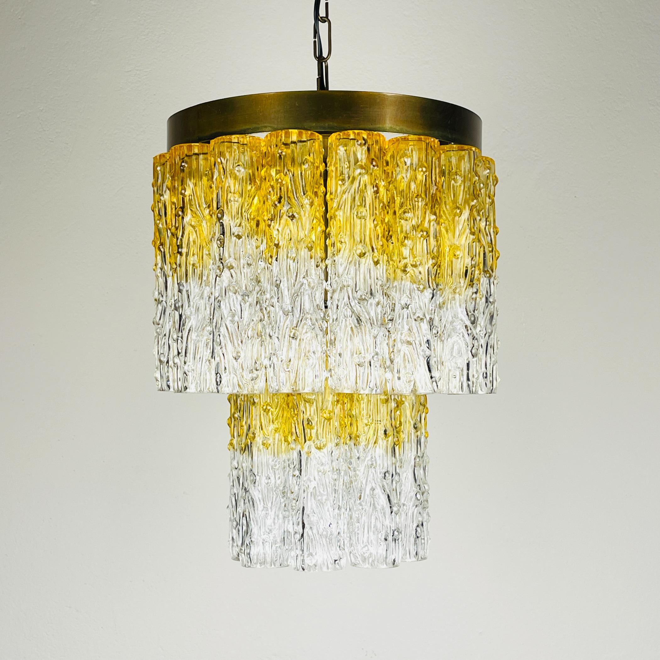 Murano glass chandelier Tronchi by Toni Zuccheri for Venini Italy 1960s For Sale 12