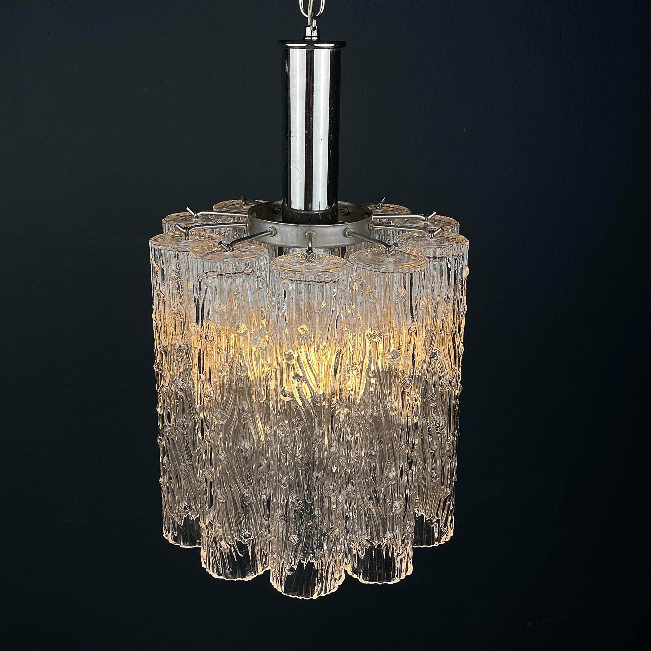 Murano glass chandelier Tronchi by Toni Zuccheri for Venini Italy 1970s For Sale 1