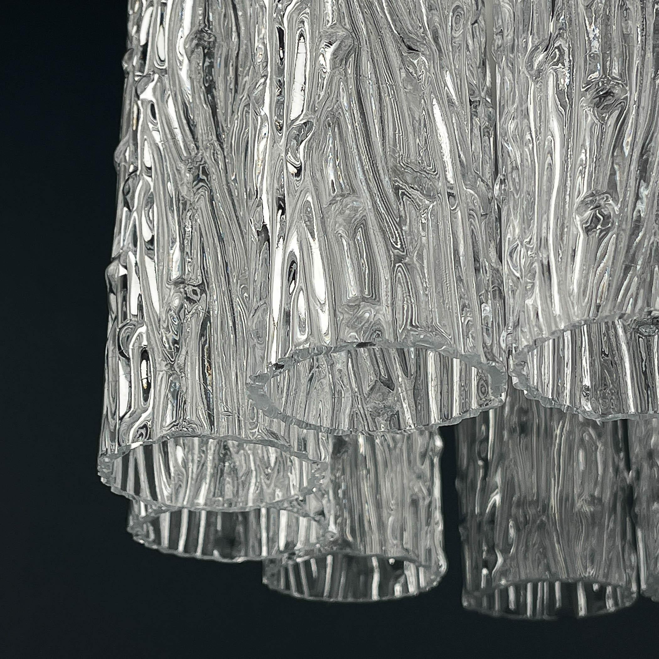 Murano glass chandelier Tronchi by Toni Zuccheri for Venini Italy 1970s For Sale 2