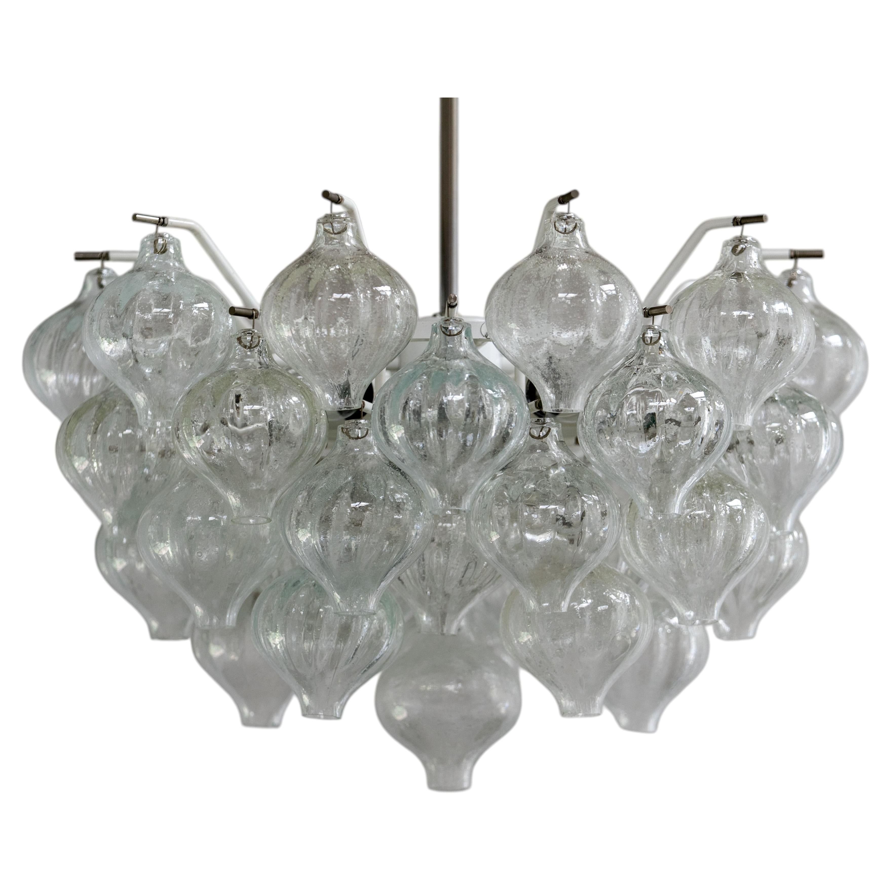 Murano Glas Kronleuchter "Tulipan" von Kalmar (B), Österreich 1960er Jahre