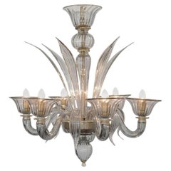 Murano Glass Chandelier with Avventurina and Gold Leaf, Italy, New