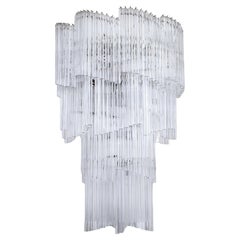 Murano Glass Chandelier with Quadriedro Elements by Vintage Murano Gallery, 1970