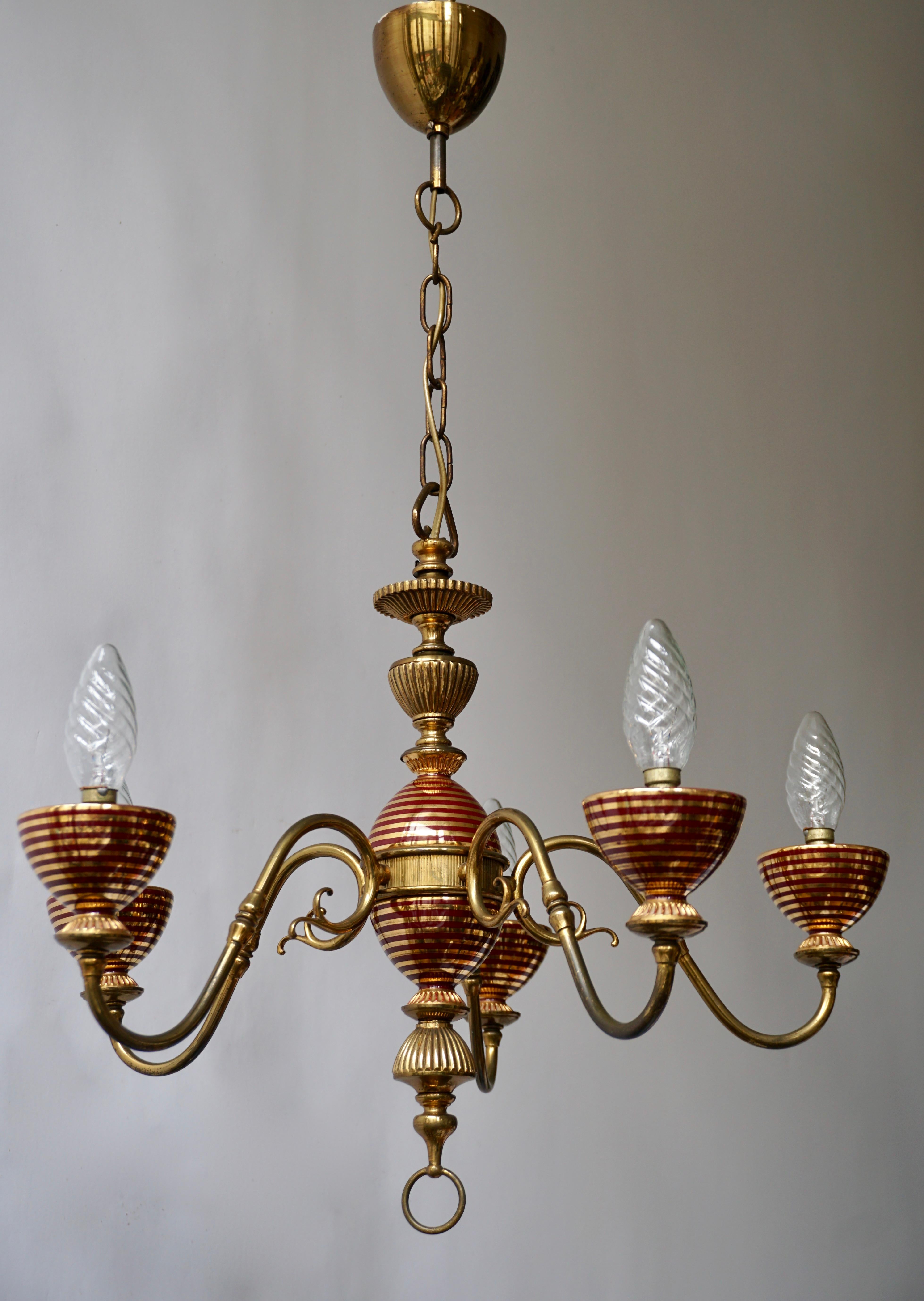 20th Century Murano Glass Chandelier with two Sconces For Sale