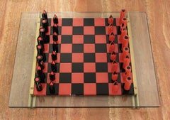 Murano Glass Chess Game by Mario Ticco for VeArt, Italy, 1983