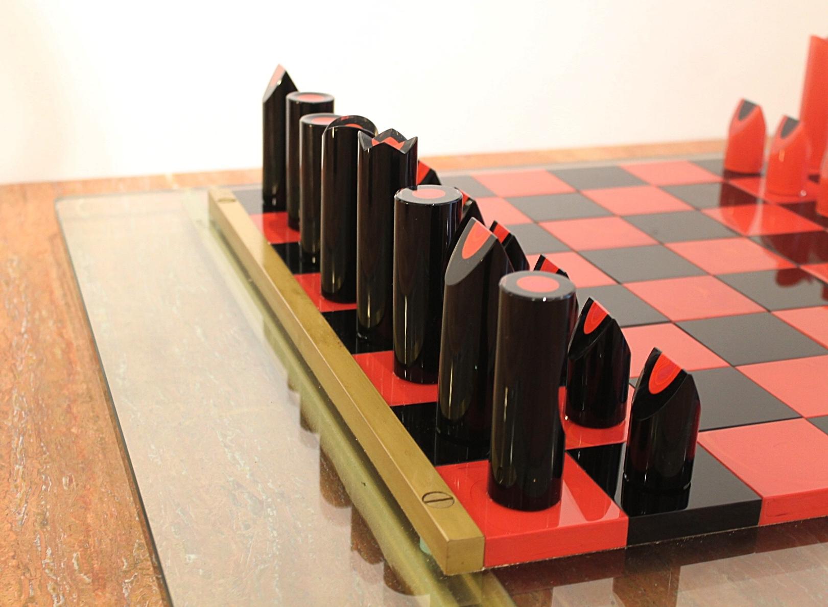 Italian Murano Glass Chess Game by Mario Ticco for VeArt, Italy, 1983