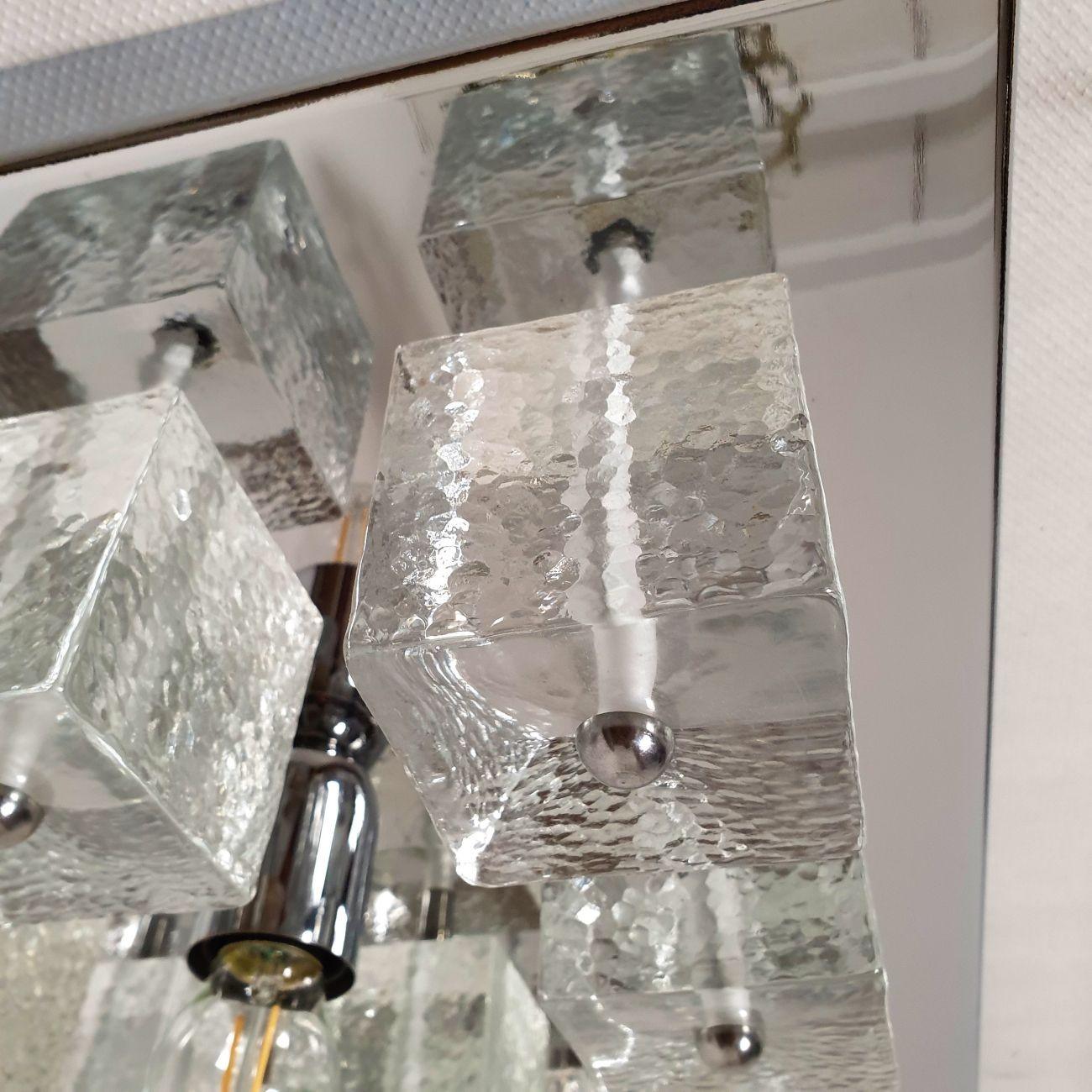 Murano Glass - Chrome Flush Mount For Sale 6