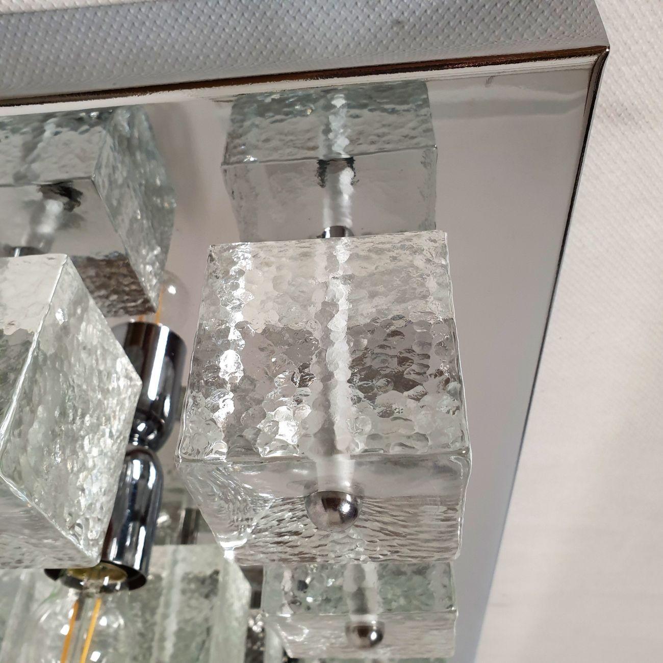 Murano Glass - Chrome Flush Mount For Sale 7
