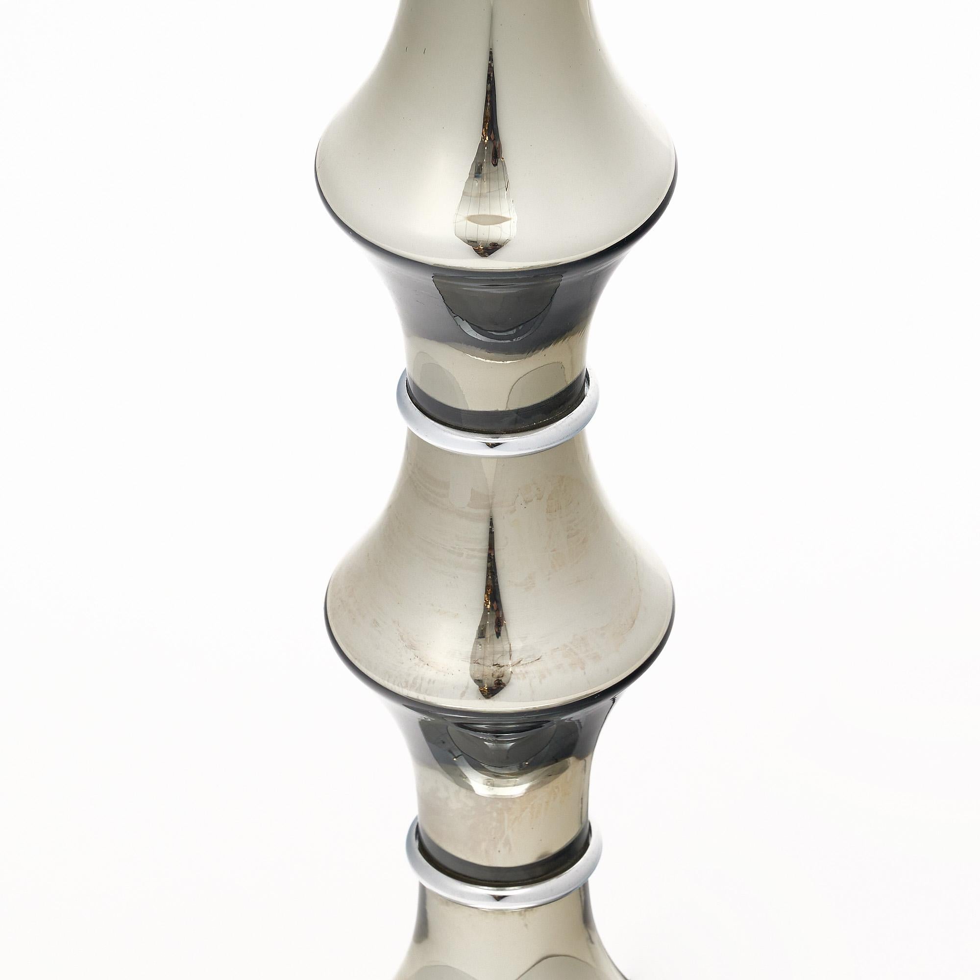 Murano Glass Chrome Lamps In New Condition For Sale In Austin, TX