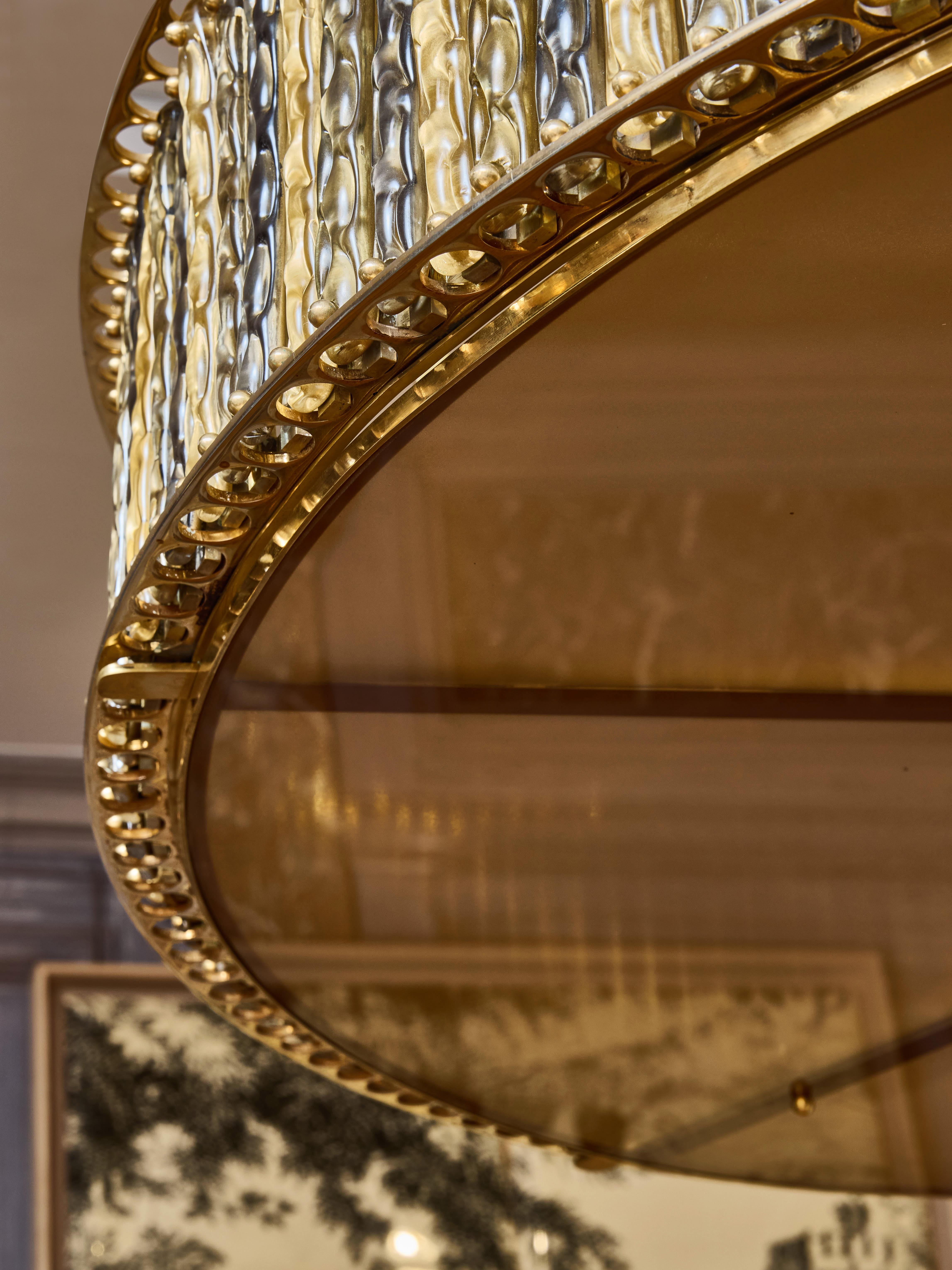 XXI secolo e contemporaneo Lampadario circolare in vetro di Murano in vendita