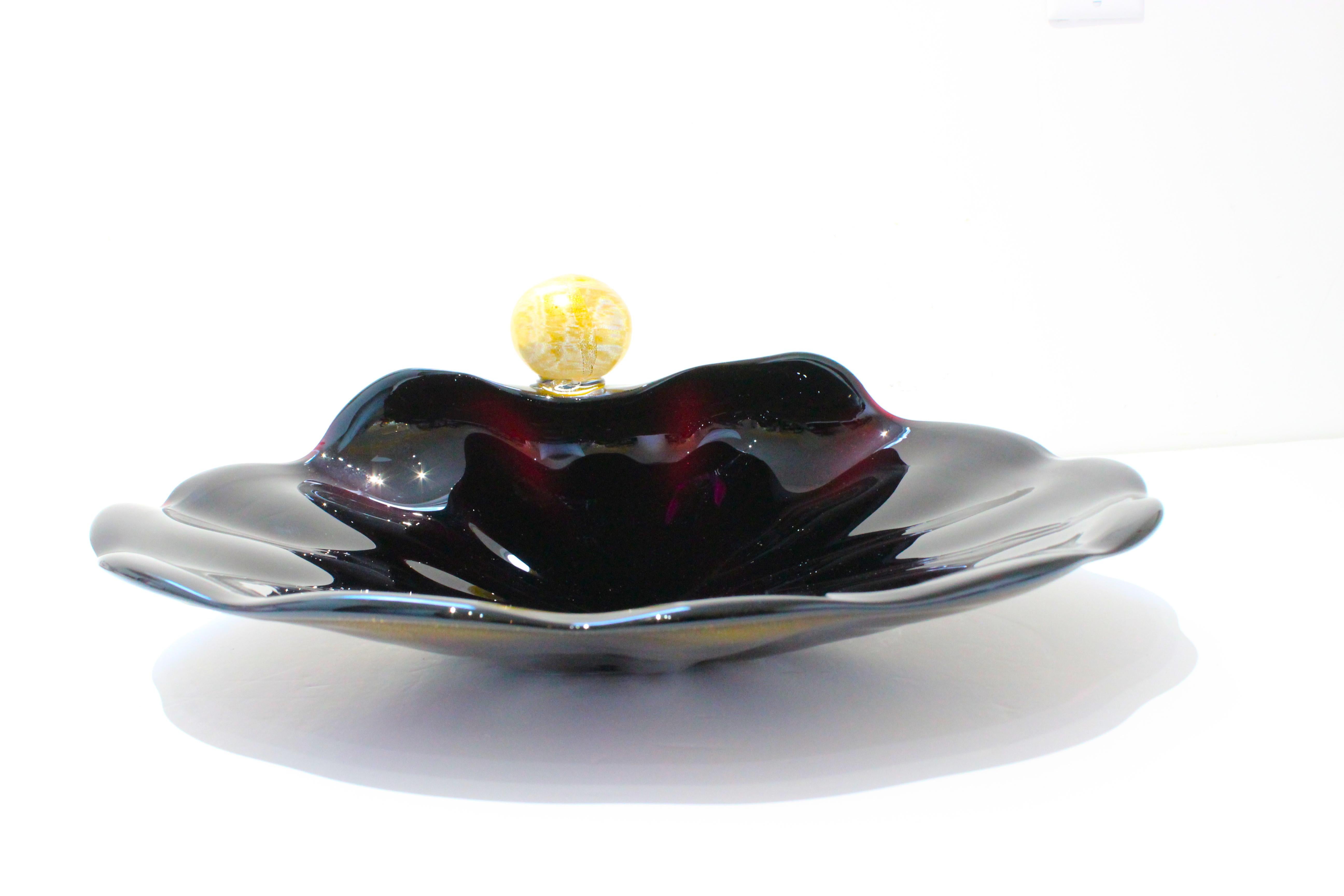 Murano Glass Clamshell Dish by Licio Zanetti For Sale 5