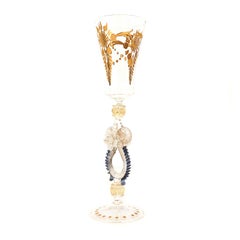 Murano Glass, Clear Gold and Color, 1970s