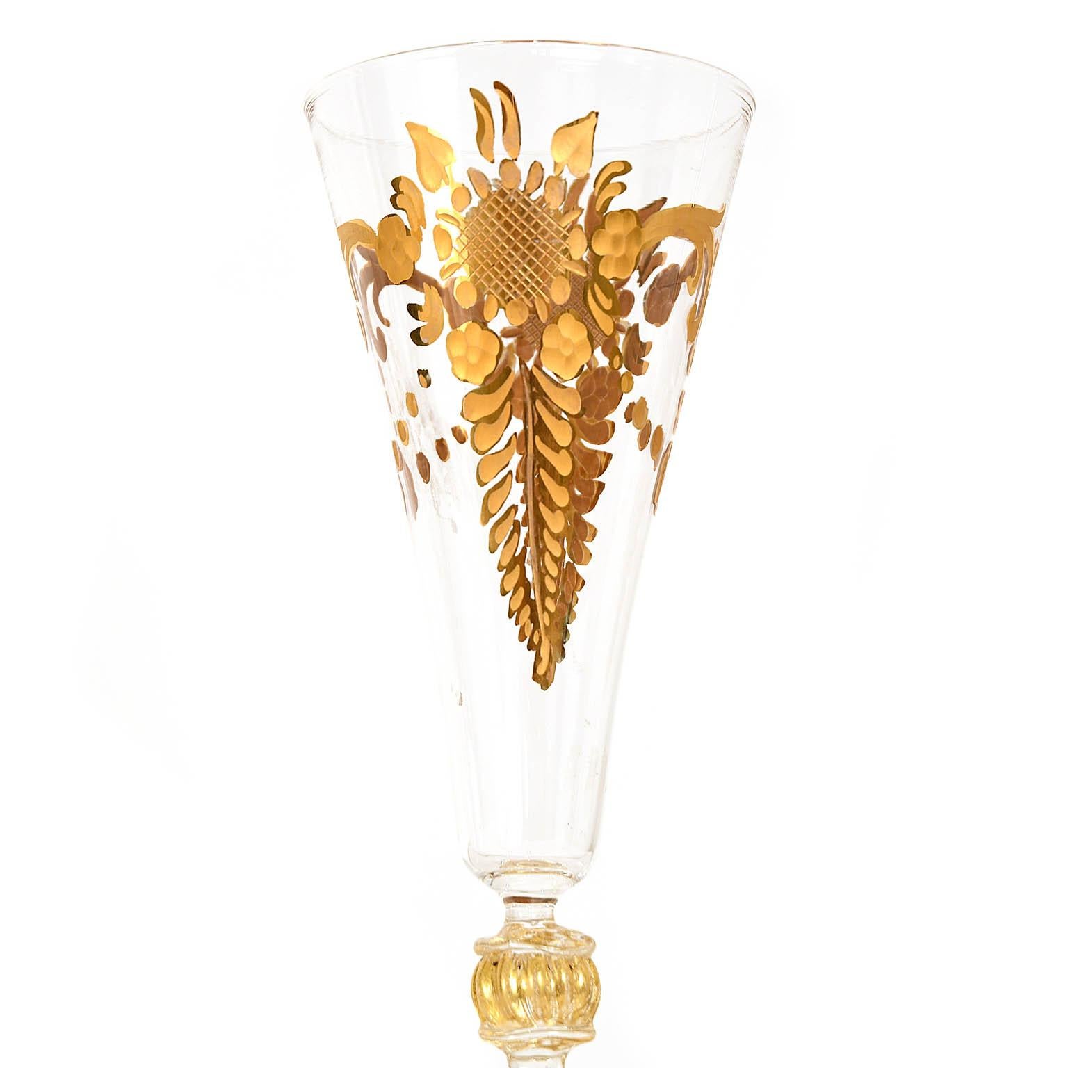 Murano Glass, Clear Gold and Color, 1970s For Sale 1